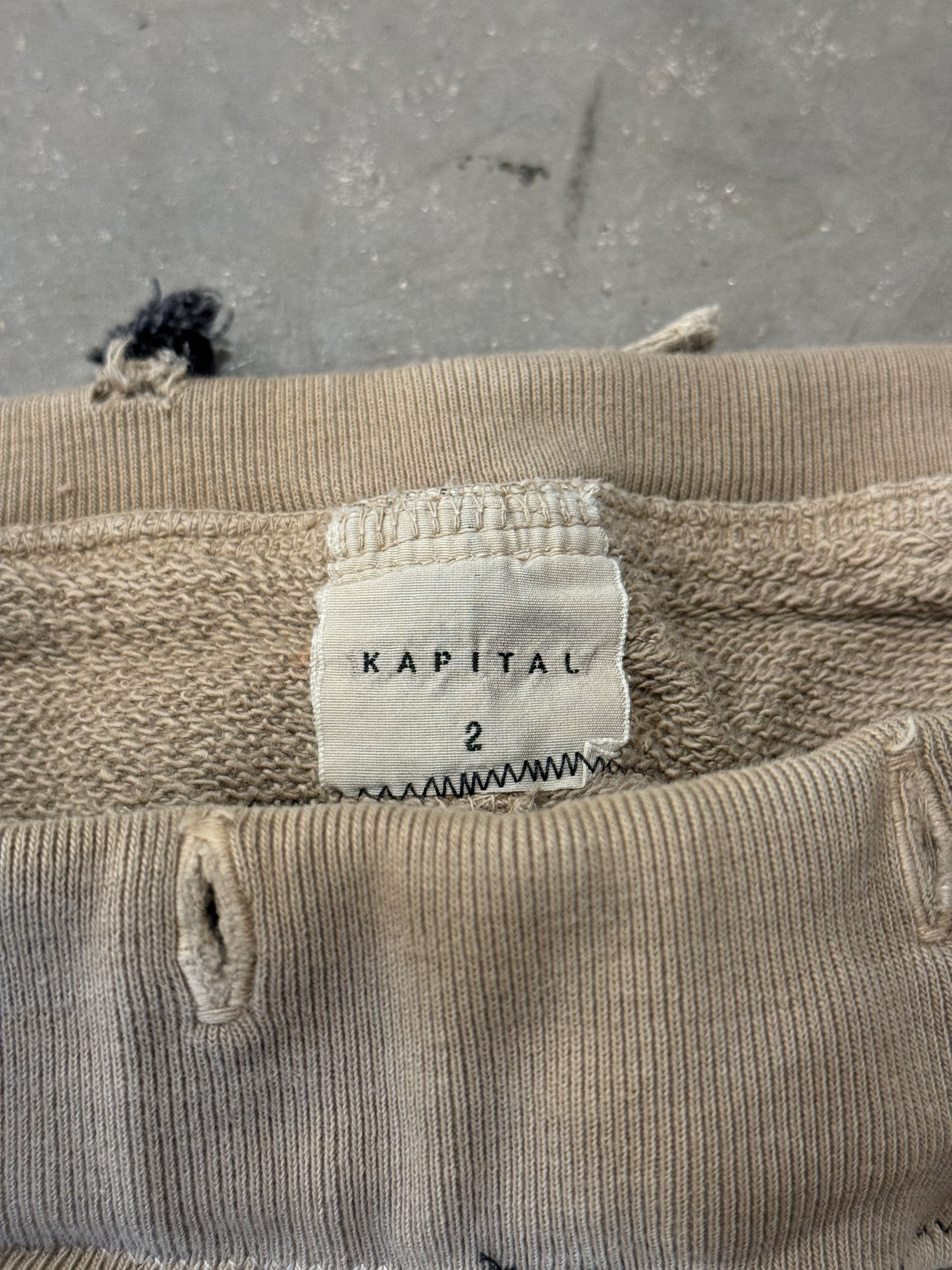 Kapital Kountry Kapital Beige Patchwork Sweatpants Size US 31 - 5 Thumbnail