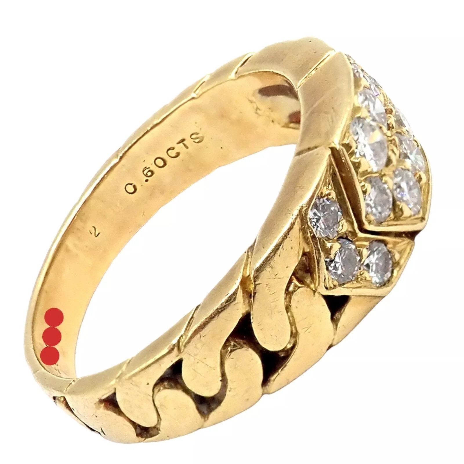 Van Cleef & Arpels Van Cleef & Arpels Yellow Gold 0.60ct Diamond Ring 55 7.25 Size ONE SIZE - 10 Thumbnail