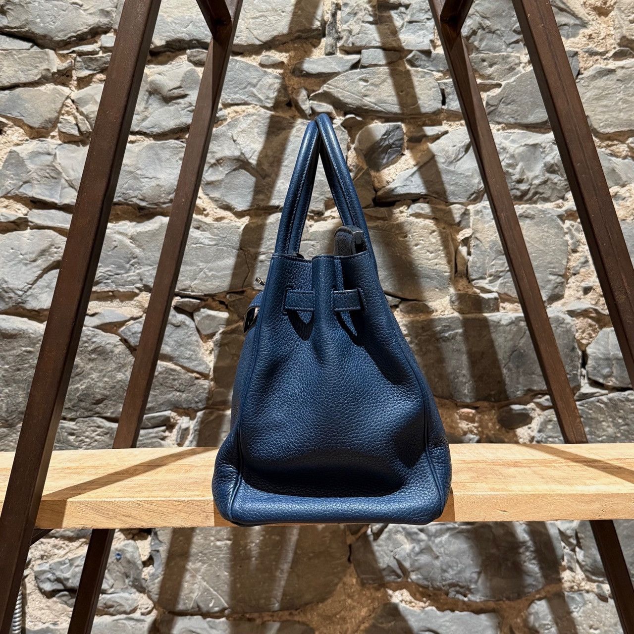 Hermes Hermès 2010 Bleu De Malte Clemence Leather Birkin 35 Bag Size ONE SIZE - 3 Thumbnail
