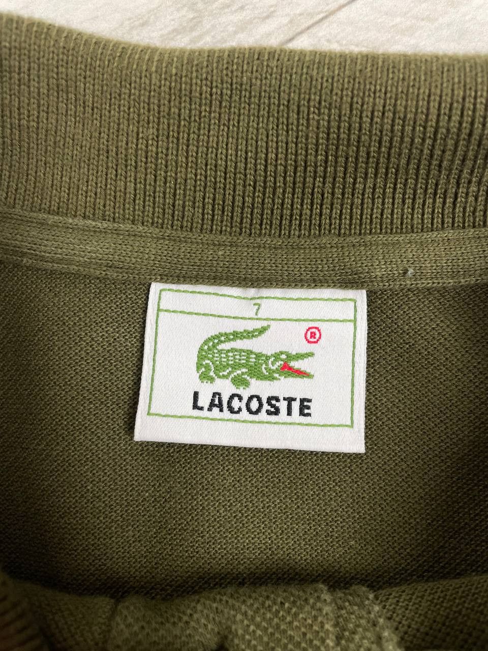 Lacoste Vintage Lacote Polo Long Sleeve Shirt Khaki Size US XXL / EU 58 / 5 - 3 Thumbnail