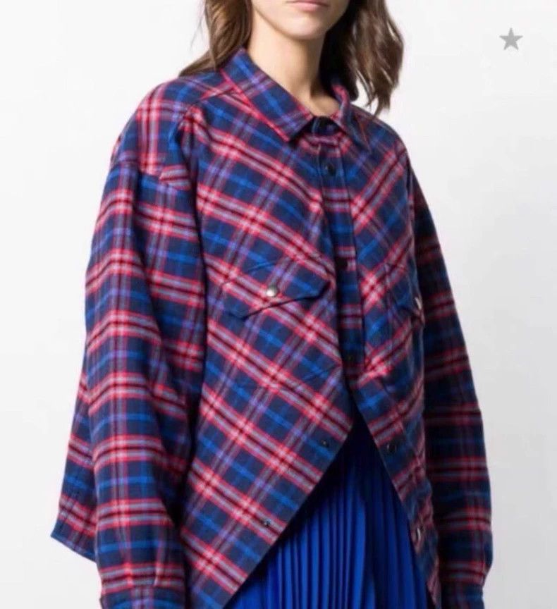 Other Balenciaga size 34 Color-block check cotton lapel long-sle Size XS / US 0-2 / IT 36-38 - 9 Thumbnail