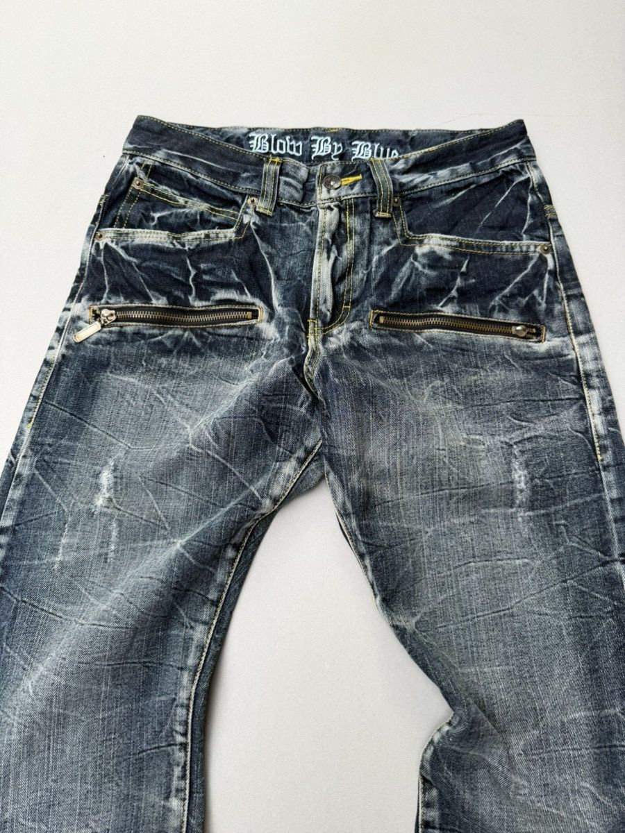 Japanese Brand Blow by Blue lace up flare jeans Size US 30 / EU 46 - 2 Thumbnail