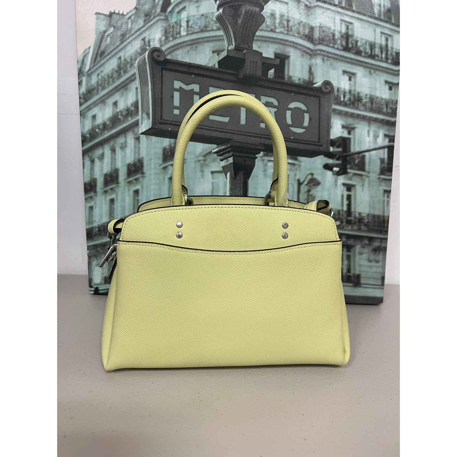 Coach Coach 91146 Mini Lillie Leather Carryall IN Pale Lime Size ONE SIZE - 2 Thumbnail