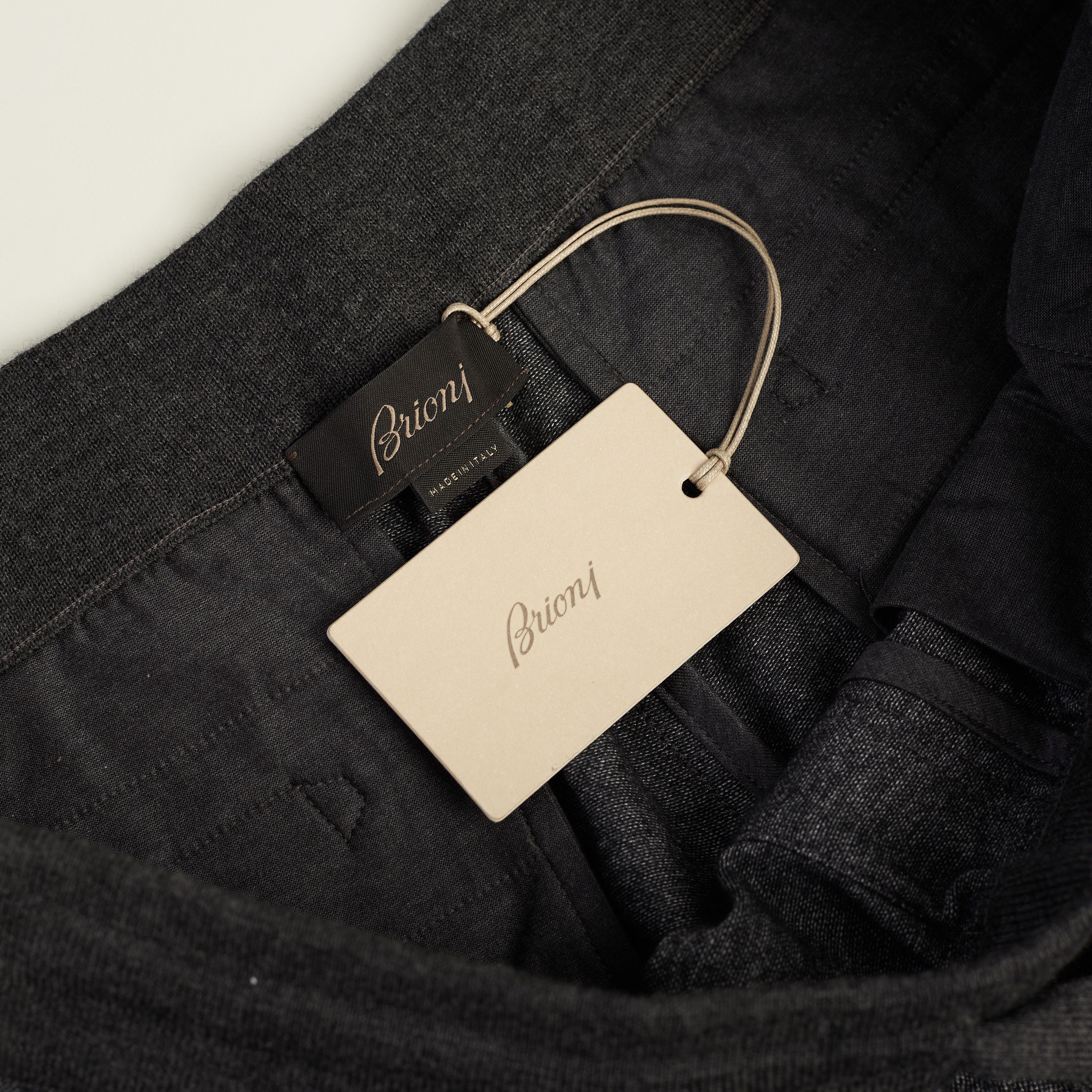 Brioni Gray Trousers - Cashmere Blend Flannel, Drawstring Size US 30 / EU 46 - 10 Thumbnail