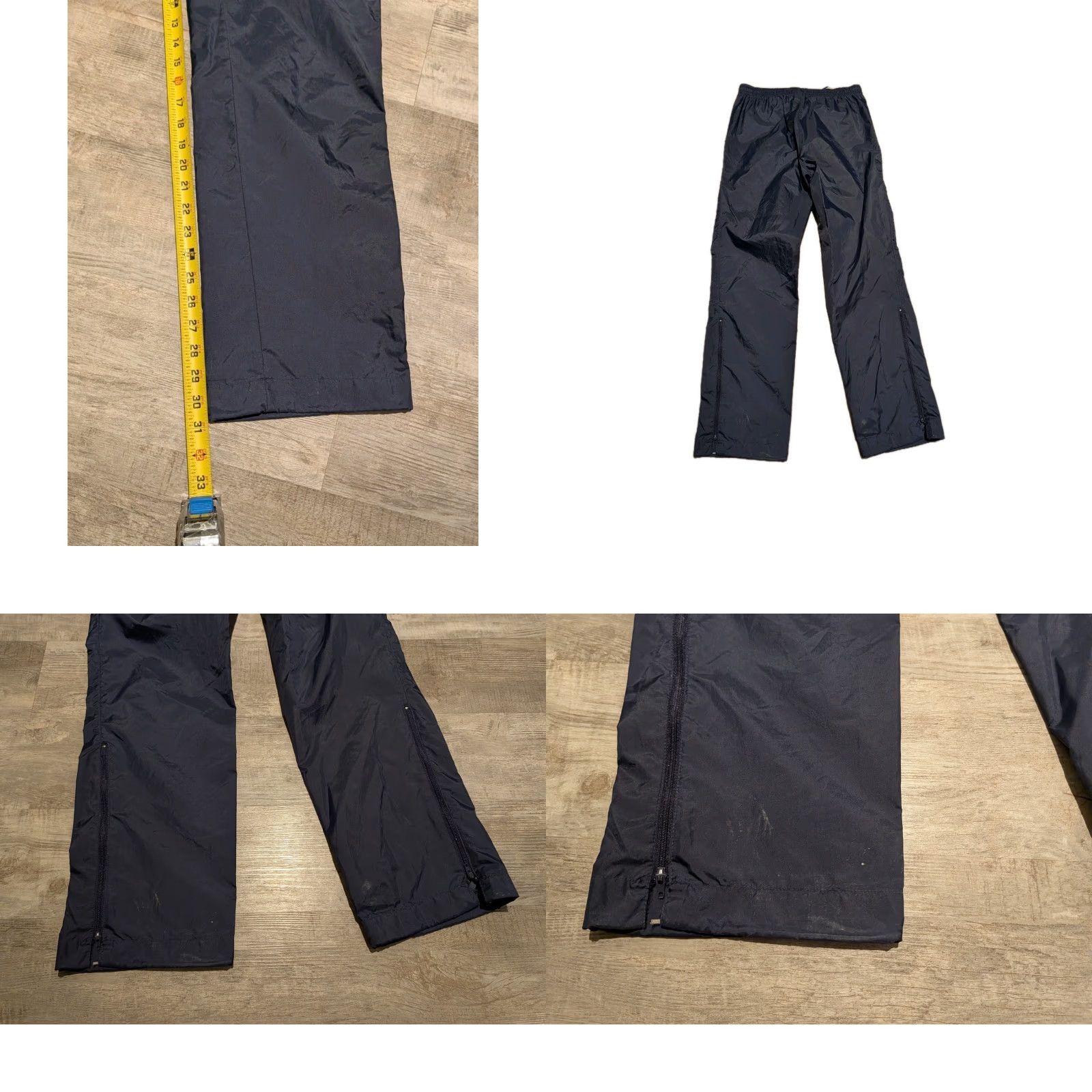 Asics VINTAGE ASICS Track Pants Windbreaker Navy 80s 90s Packable Zip Leg S Mens Size US 29 - 10 Thumbnail