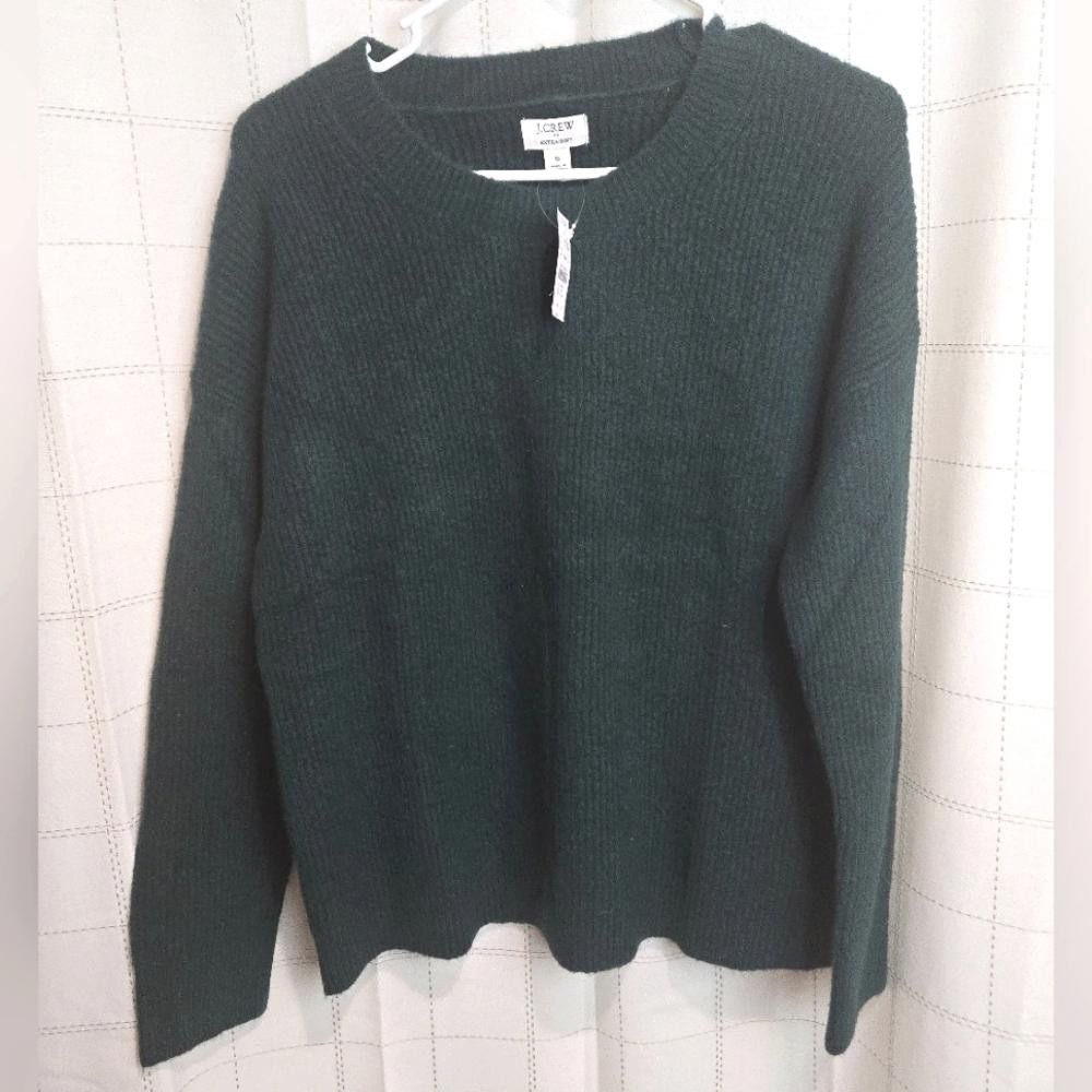 J.Crew J. Crew Dark Green Crew Neck Sweater Size S / US 4 / IT 40 - 1 Thumbnail