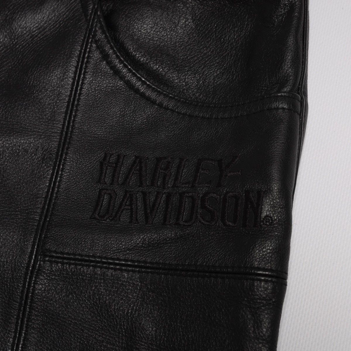 Harley Davidson Harley Davidson Motor Biker Leather Pants Black zip Size 28" / US 6 / IT 42 - 7 Thumbnail