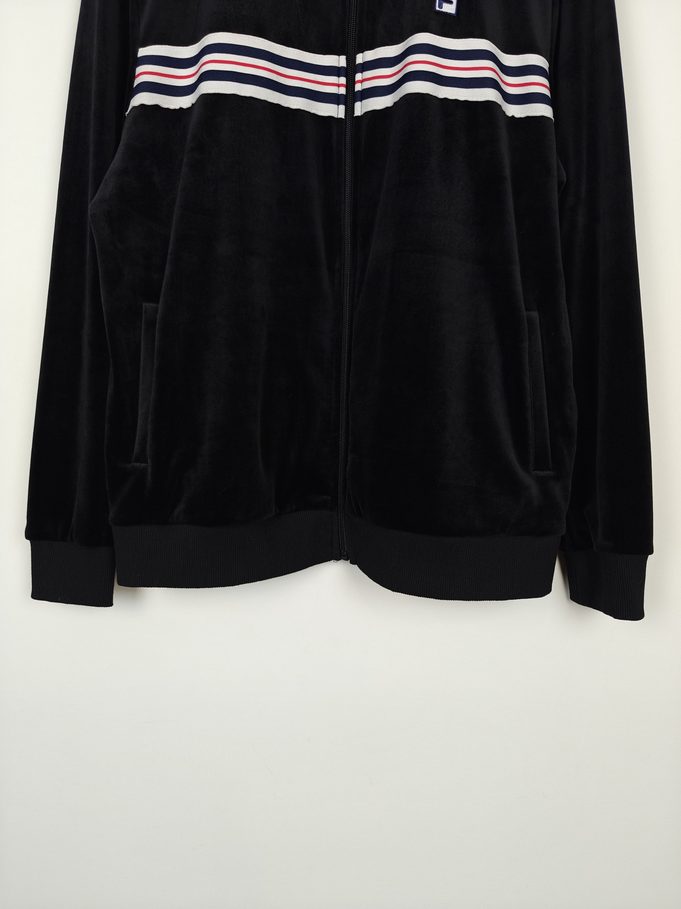 Fila Fila Velour Track Top Jacket Casual Black size M Size US M / EU 48-50 / 2 - 3 Thumbnail