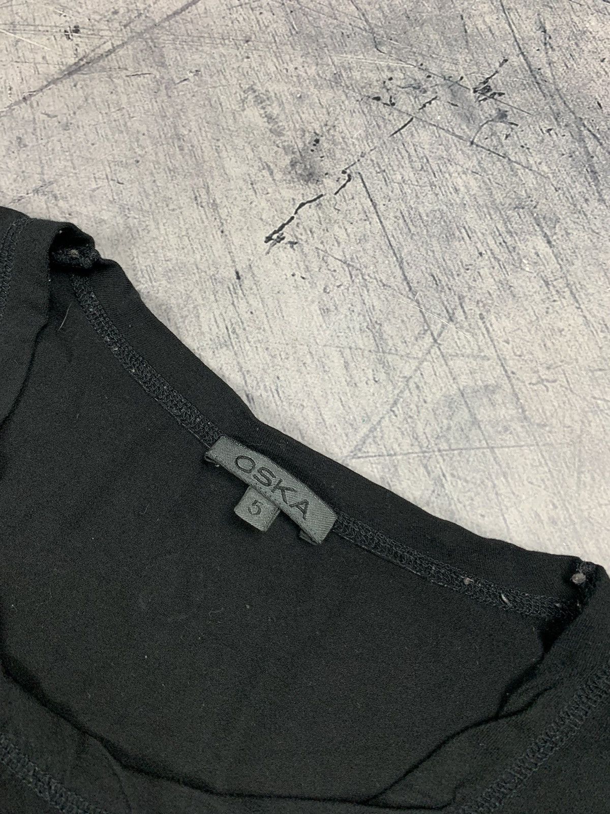 OSKA Designer Oska Black Cotton Long Sleeve T-Shirt Size 5 Y2K Size L / US 10 / IT 46 - 4 Thumbnail