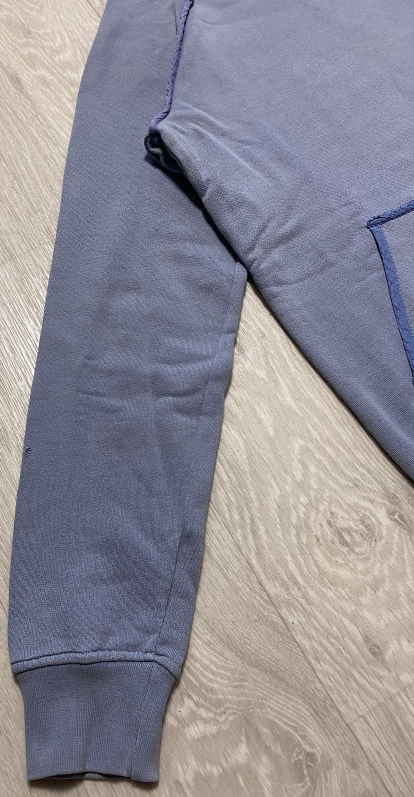 Raf by Raf Simons Raf Simons Distressed Blue Cotton Hoodie Embroidered Logo Size US L / EU 52-54 / 3 - 7 Thumbnail