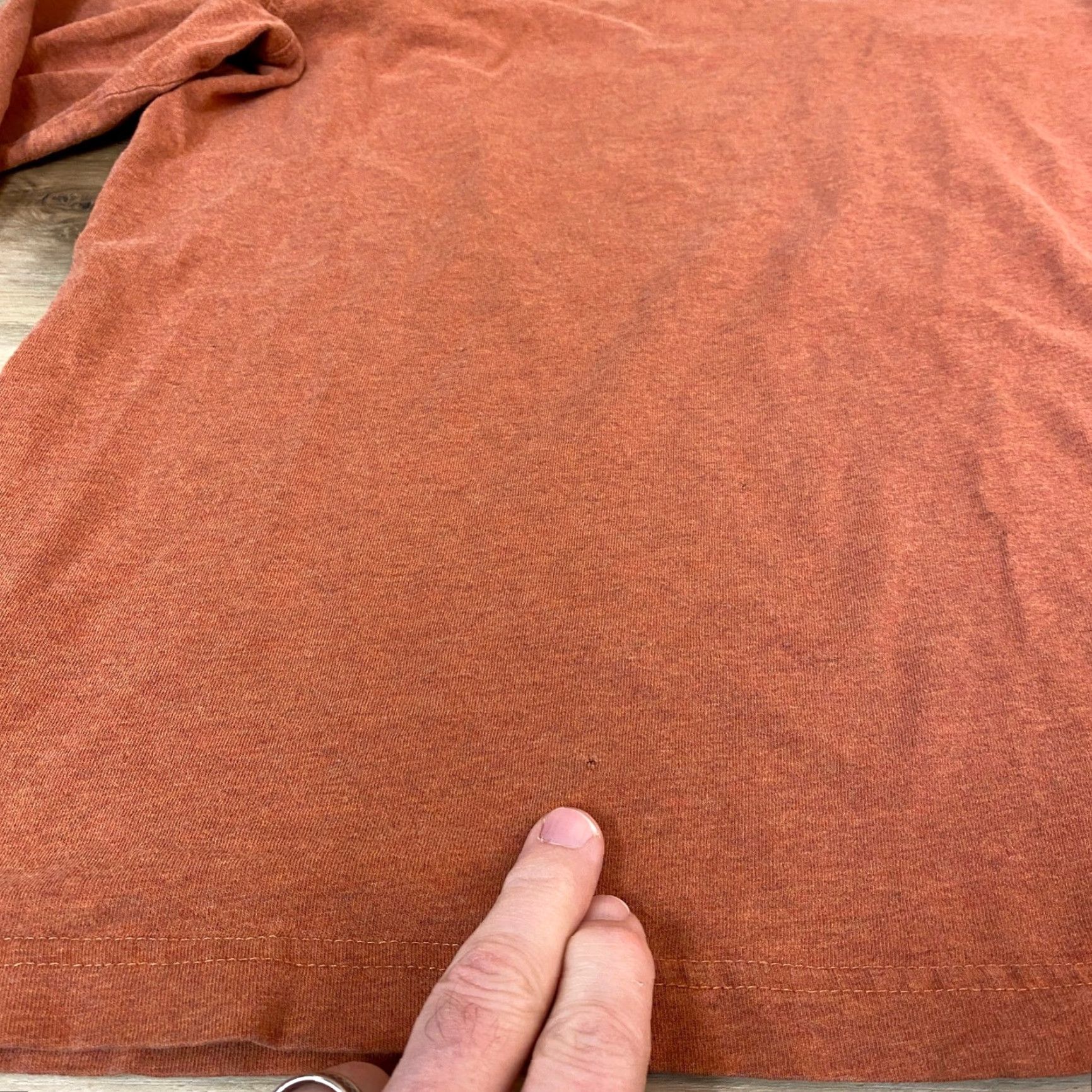 Eddie Bauer Eddie Bauer Legend Wash Long Sleeve Crew Neck T-Shirt Men's M Orange Cotton Size US M / EU 48-50 / 2 - 5 Thumbnail