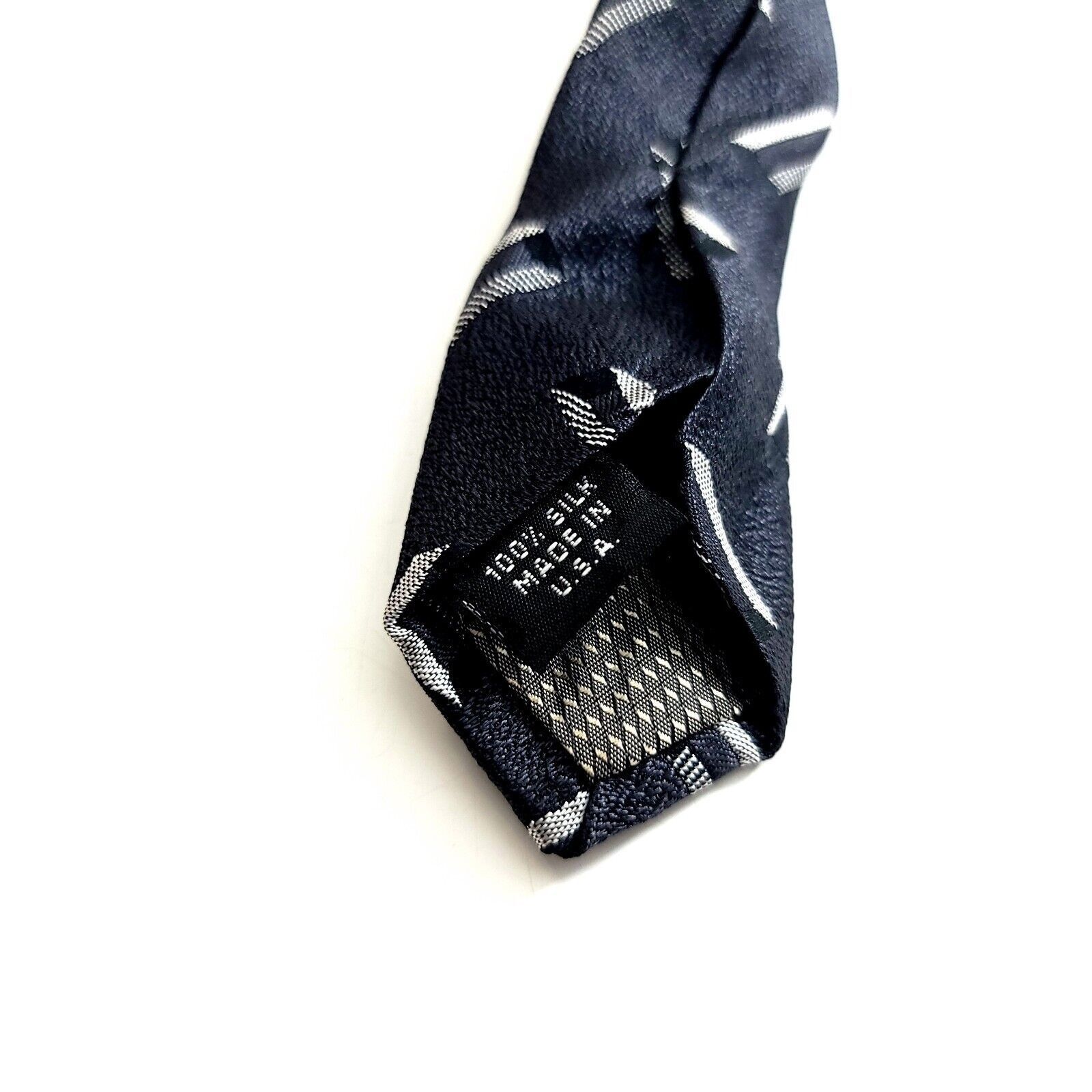 Piattelli Bruno Piattelli Gray Abstract Geometric Woven Wide Silk Tie Size ONE SIZE - 4 Thumbnail