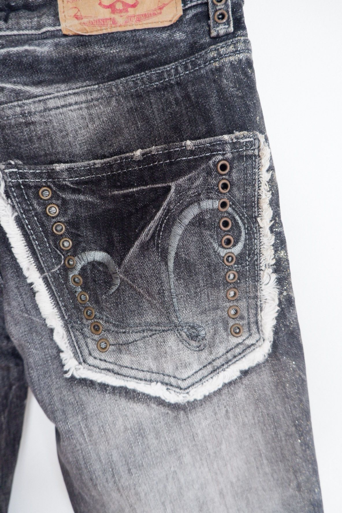 Tornado Mart Vintage Lagust Glitter Flare Jeans- Vkei Style Size US 28 / EU 44 - 7 Thumbnail