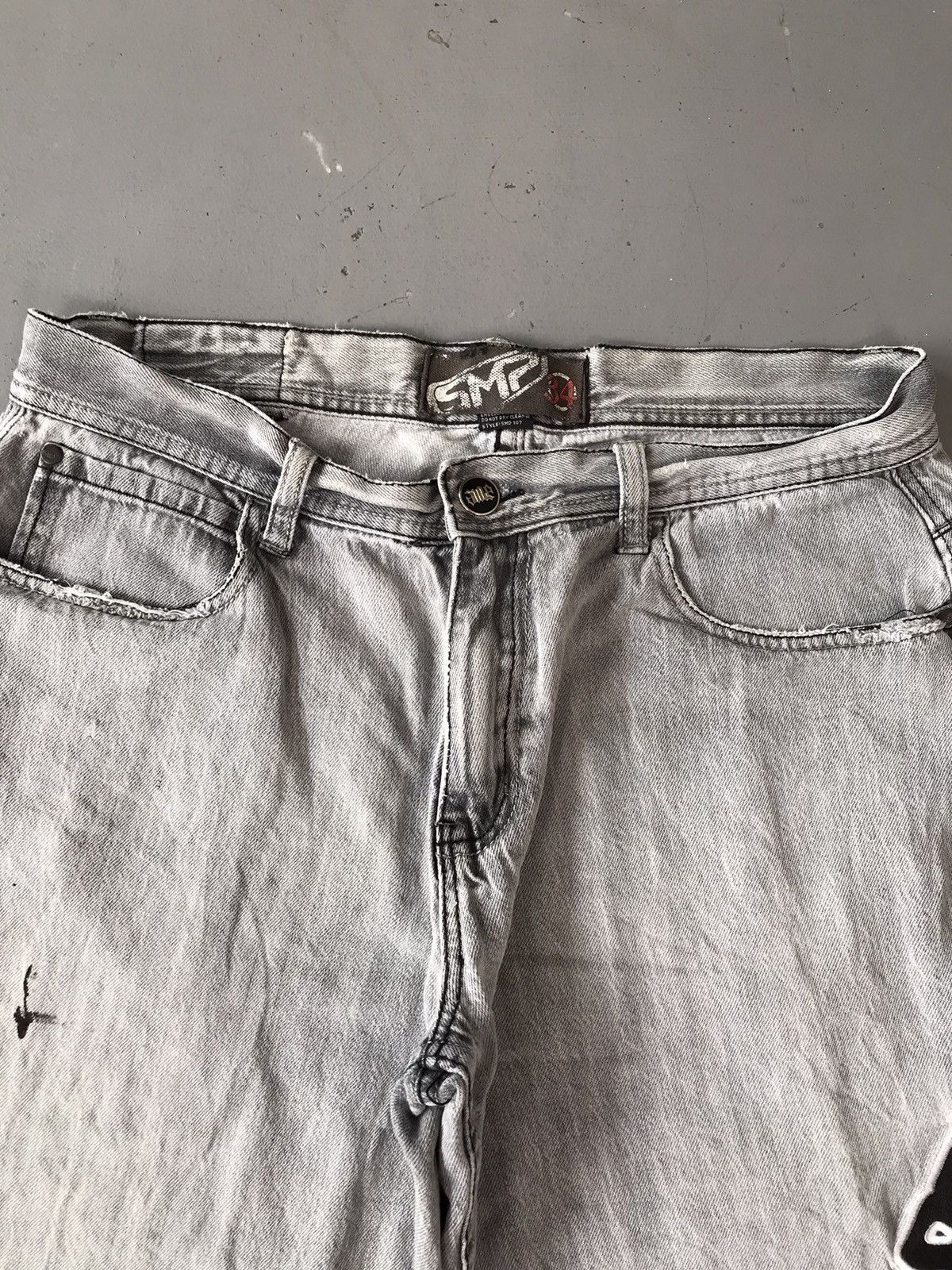 Designer Vintage SMP Embroidery Denim Jorts Size US 34 / EU 50 - 4 Thumbnail