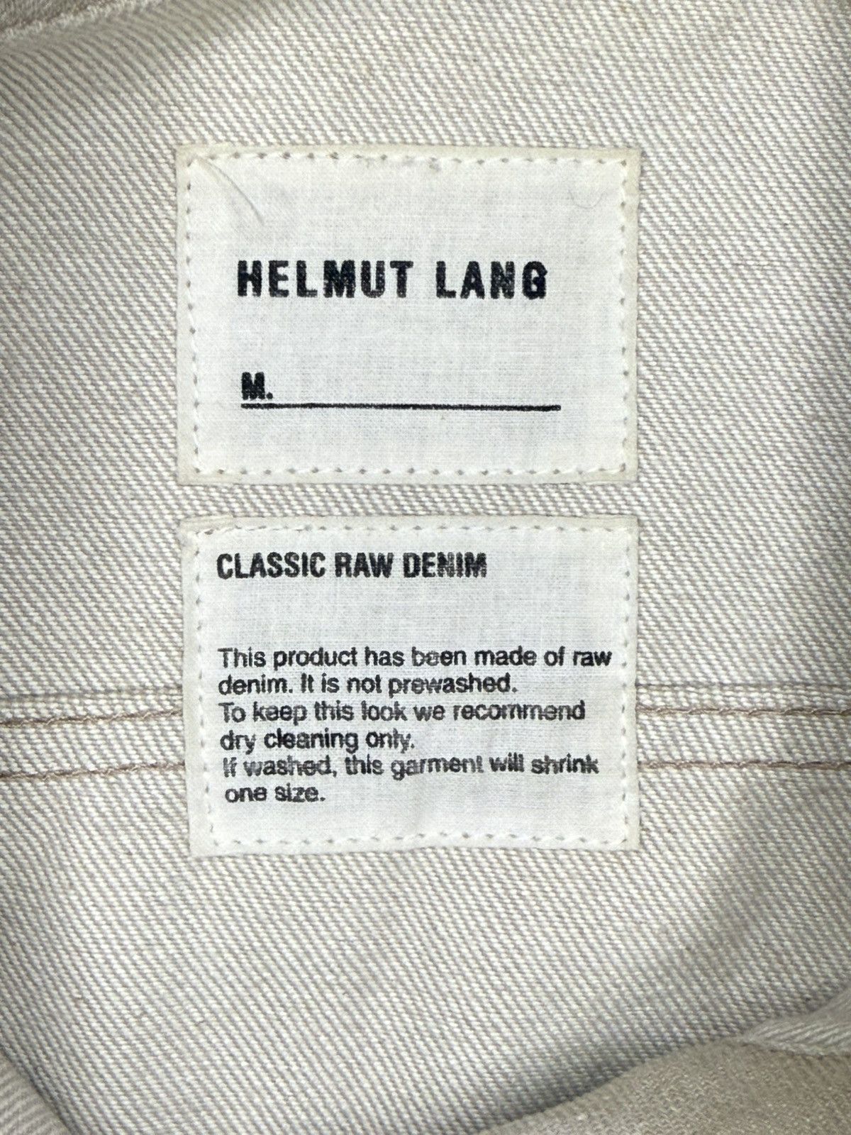 Helmut Lang 90s Helmut Lang Denim Trucker Jacket Beige Size US XS / EU 42 / 0 - 3 Thumbnail