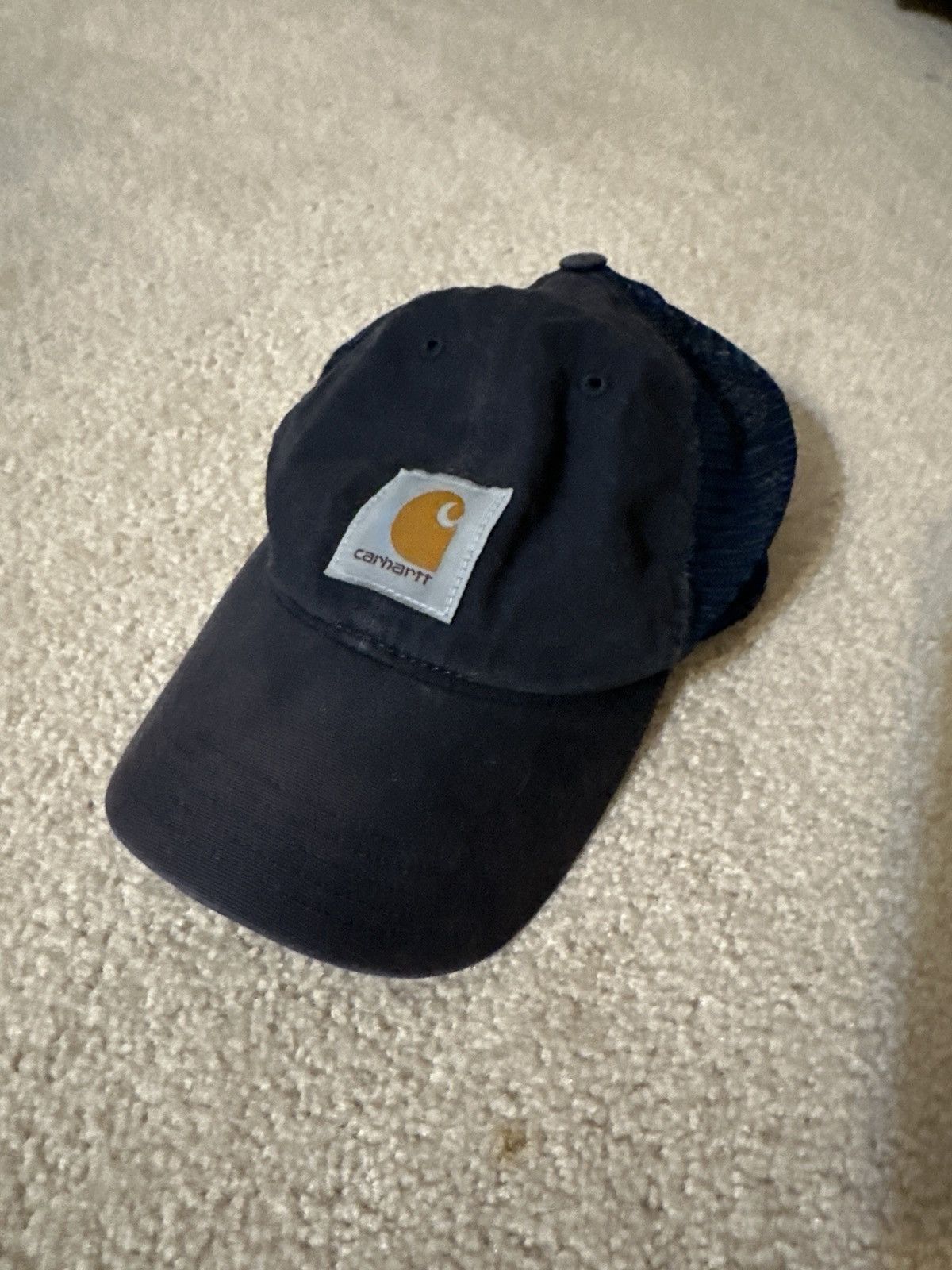 Carhartt × Carhartt Wip × Vintage Navy Blue Carhartt Mesh Snapback Size ONE SIZE - 1 Thumbnail