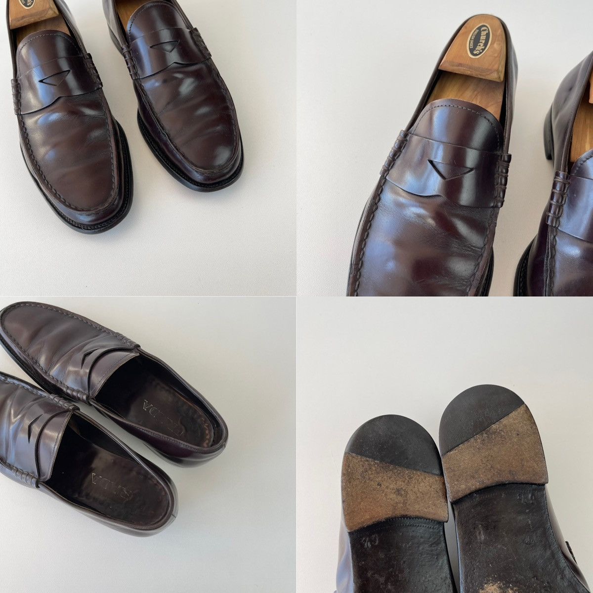 Prada Prada Penny Loafers Leather Shoes Burgundy 1 2D 0915 Size US 6.5 / EU 39-40 - 6 Thumbnail