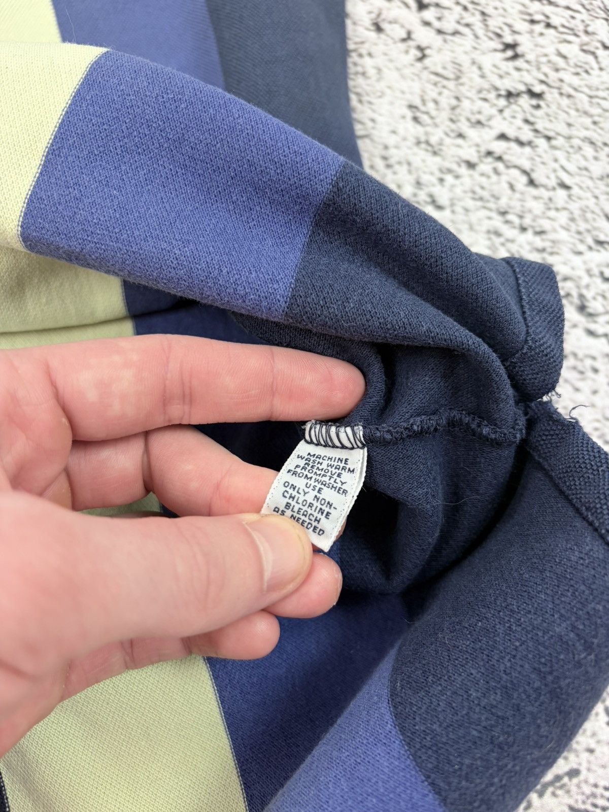 Ralph Lauren Vintage Polo Ralph Lauren Vertical Striped Polo Shirt Navy Size US L / EU 52-54 / 3 - 8 Thumbnail
