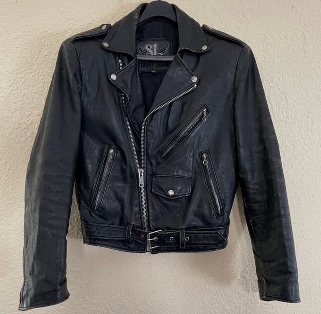 Street Legal Vintage 90s unisex Motorcycle Leather Jacket