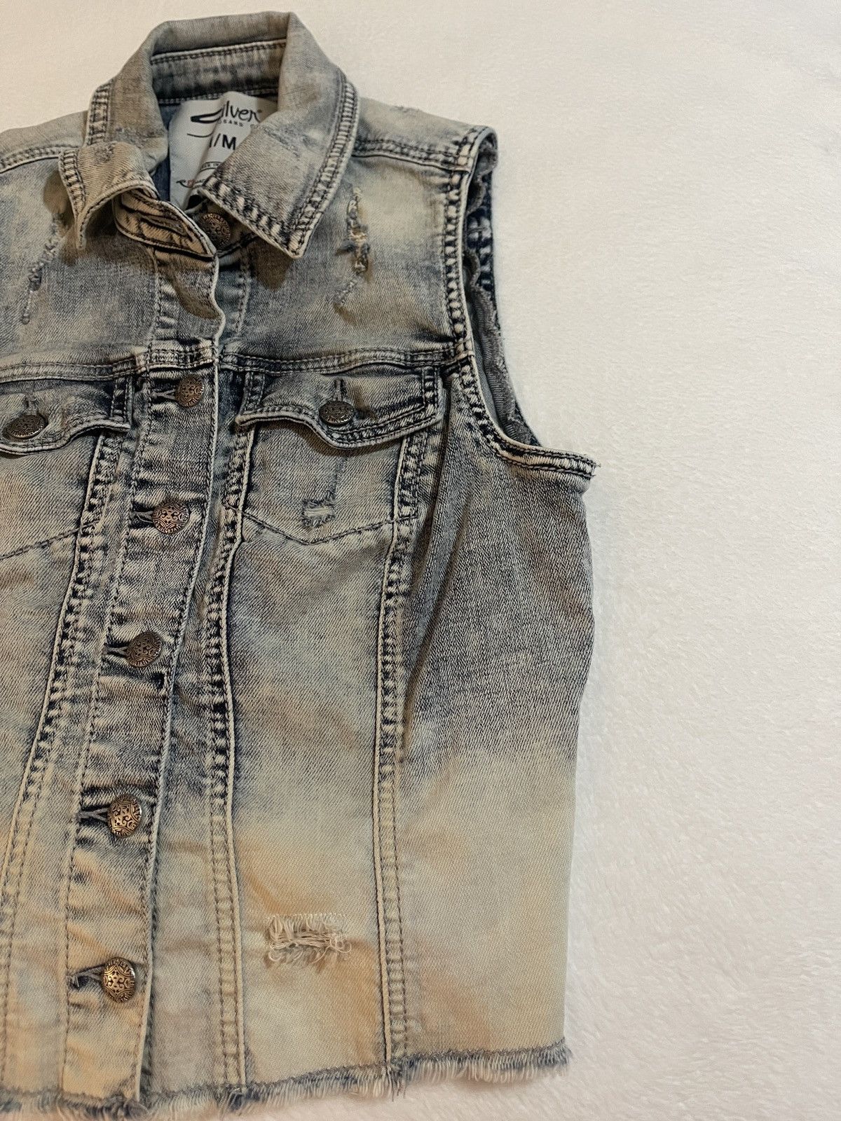 Silver Jeans Co. Silver Jeans Co. Denim Vest Size M / US 6-8 / IT 42-44 - 2 Thumbnail