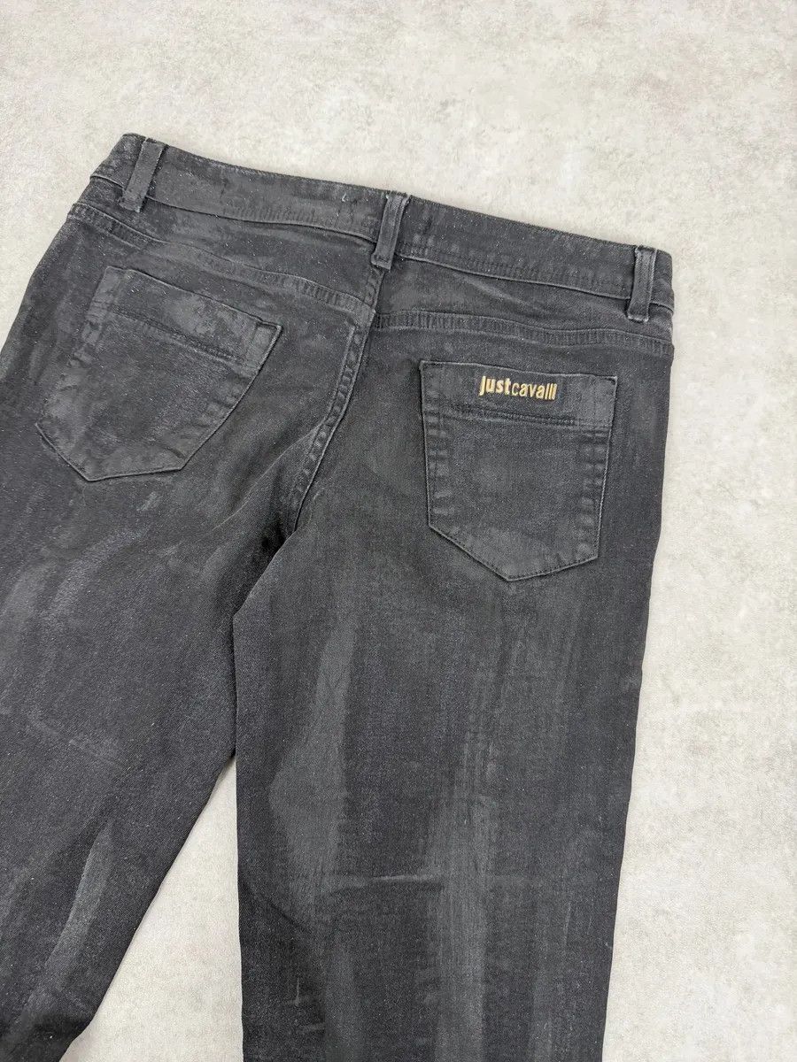 Just Cavalli AW2015 Cavalli Black Skinny Obscure Rock Denim Jeans Size US 30 / EU 46 - 8 Thumbnail