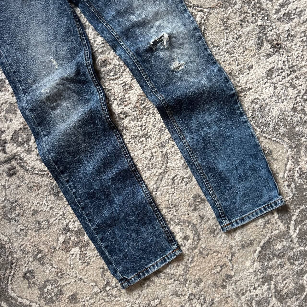 John Galliano RARE John Galliano Vintage Denim Washed Faded Goth Jeans Size 35" - 5 Thumbnail
