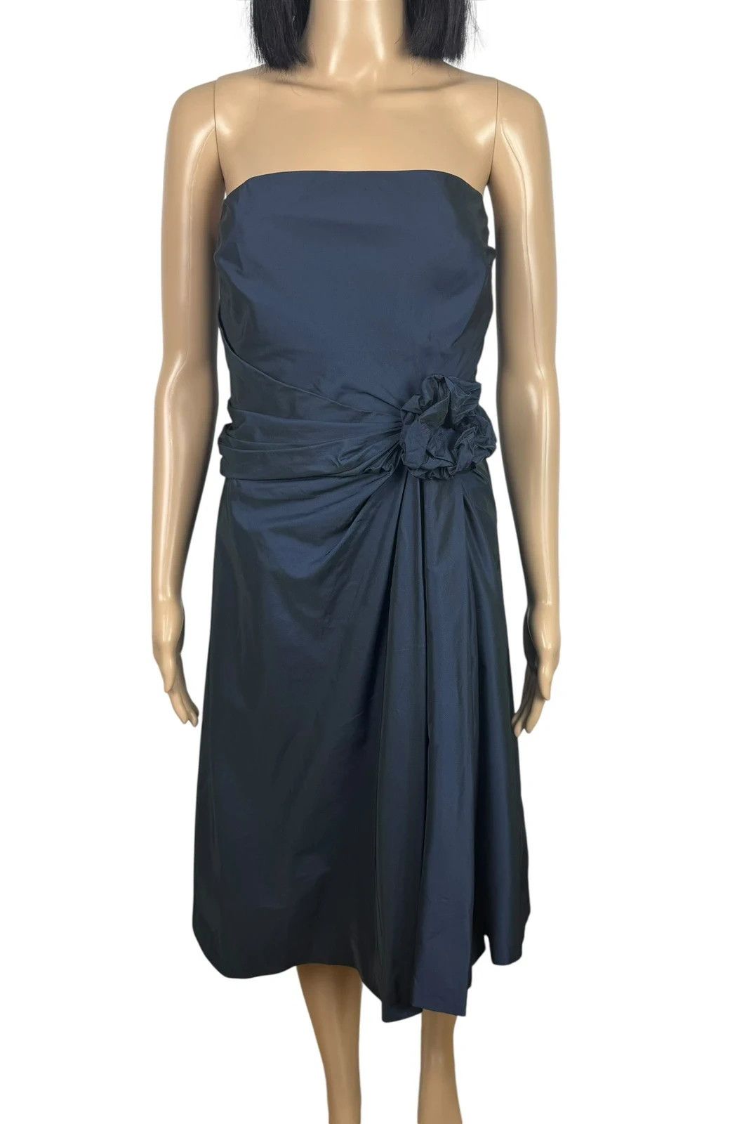 Max Mara Max Mara Pianoforte Silk Dress Strapless Draped Size L / US 10 / IT 46 - 3 Thumbnail