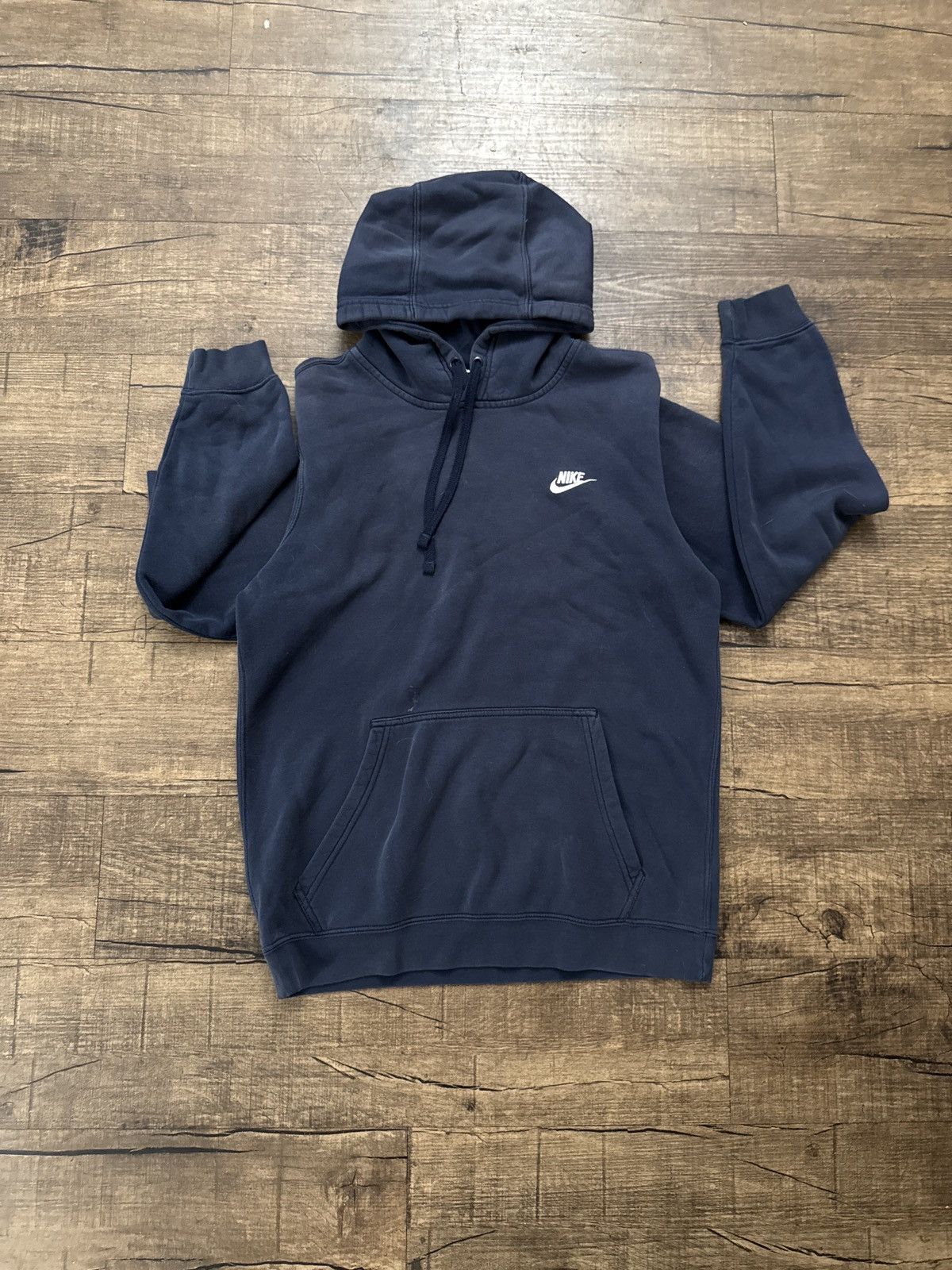 Nike Vintage Navy Blue Nike Hoodie Size US S / EU 44-46 / 1 - 1 Thumbnail