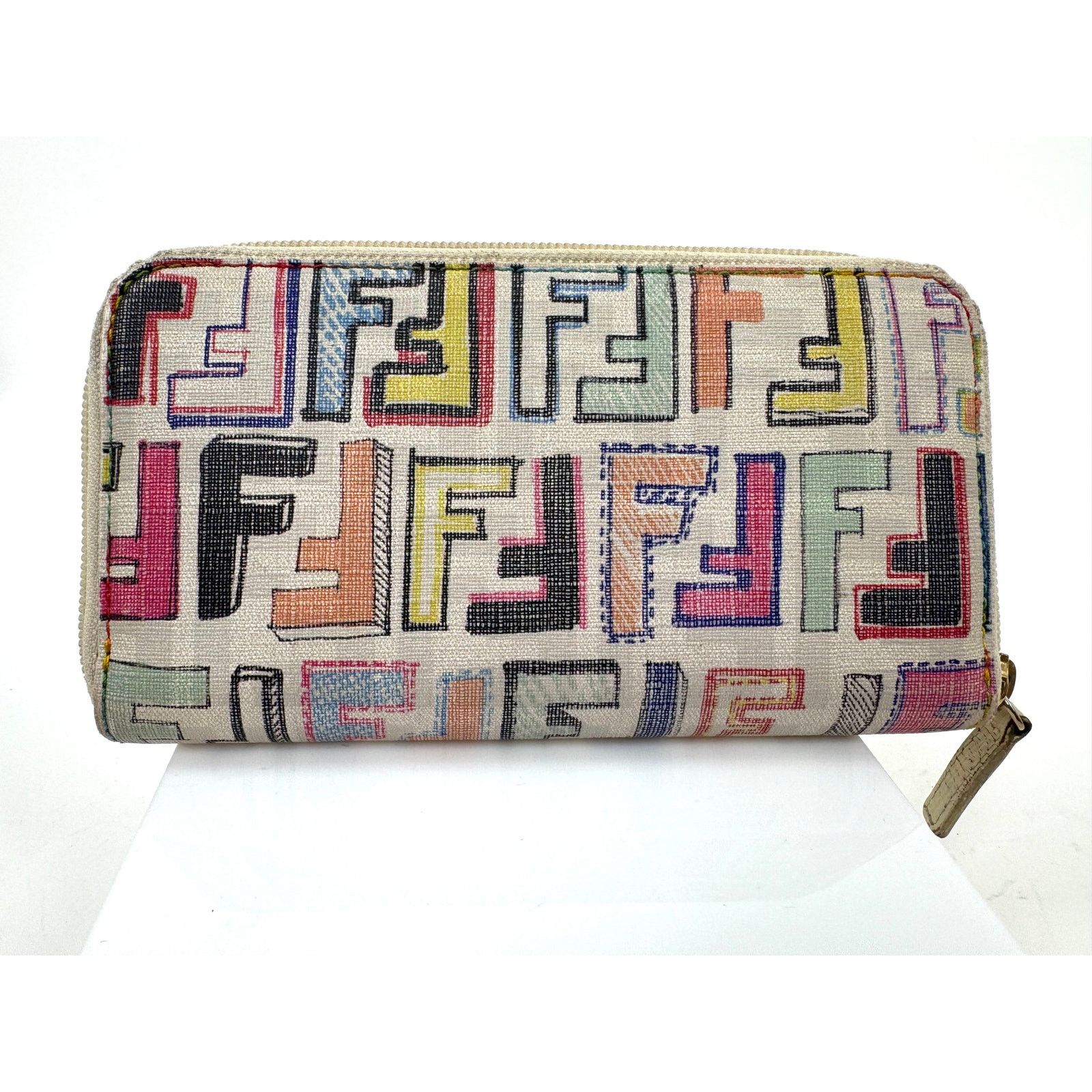 Fendi Fendi Rare Multicolor Zucca FF Long Zip Around Wallet Size ONE SIZE - 1 Thumbnail