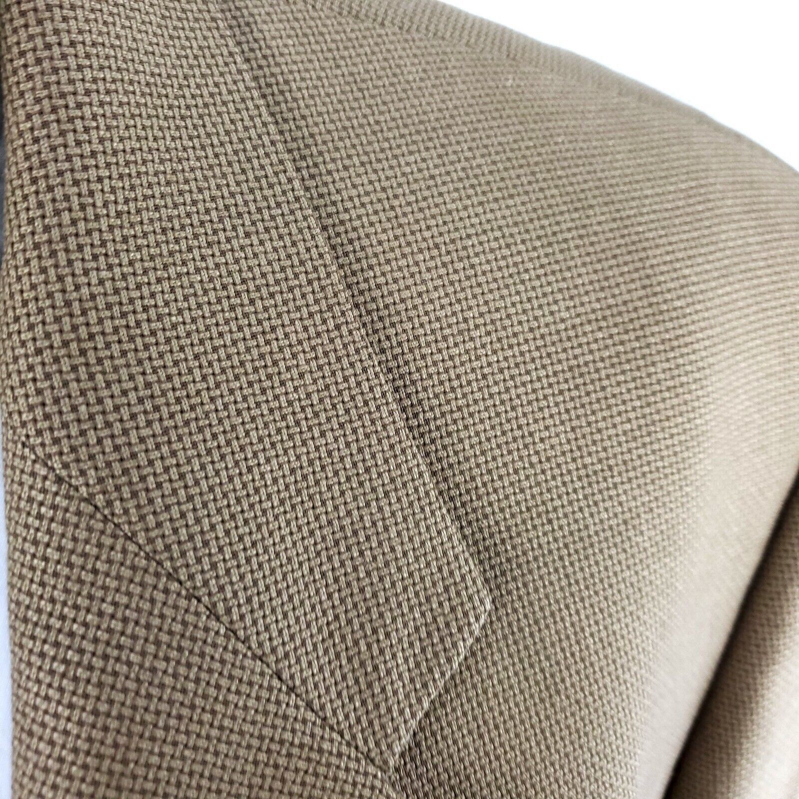 Jack Victor Jack Victor Wool Silk 2 Button Sport Coat Blazer 42R Tan Bas Size 42R - 2 Thumbnail