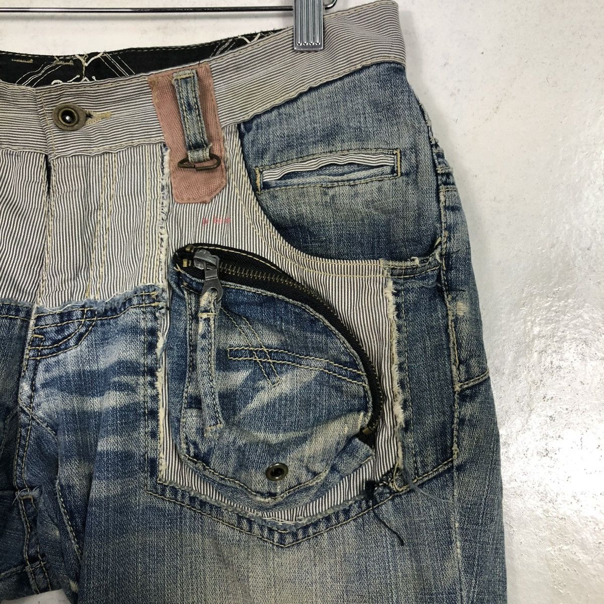 PPFM 🔥VINTAGE SKINNY DENIM JEANS PPFM BONDAGE PUNK DESIGN Size US 32 / EU 48 - 20 Thumbnail