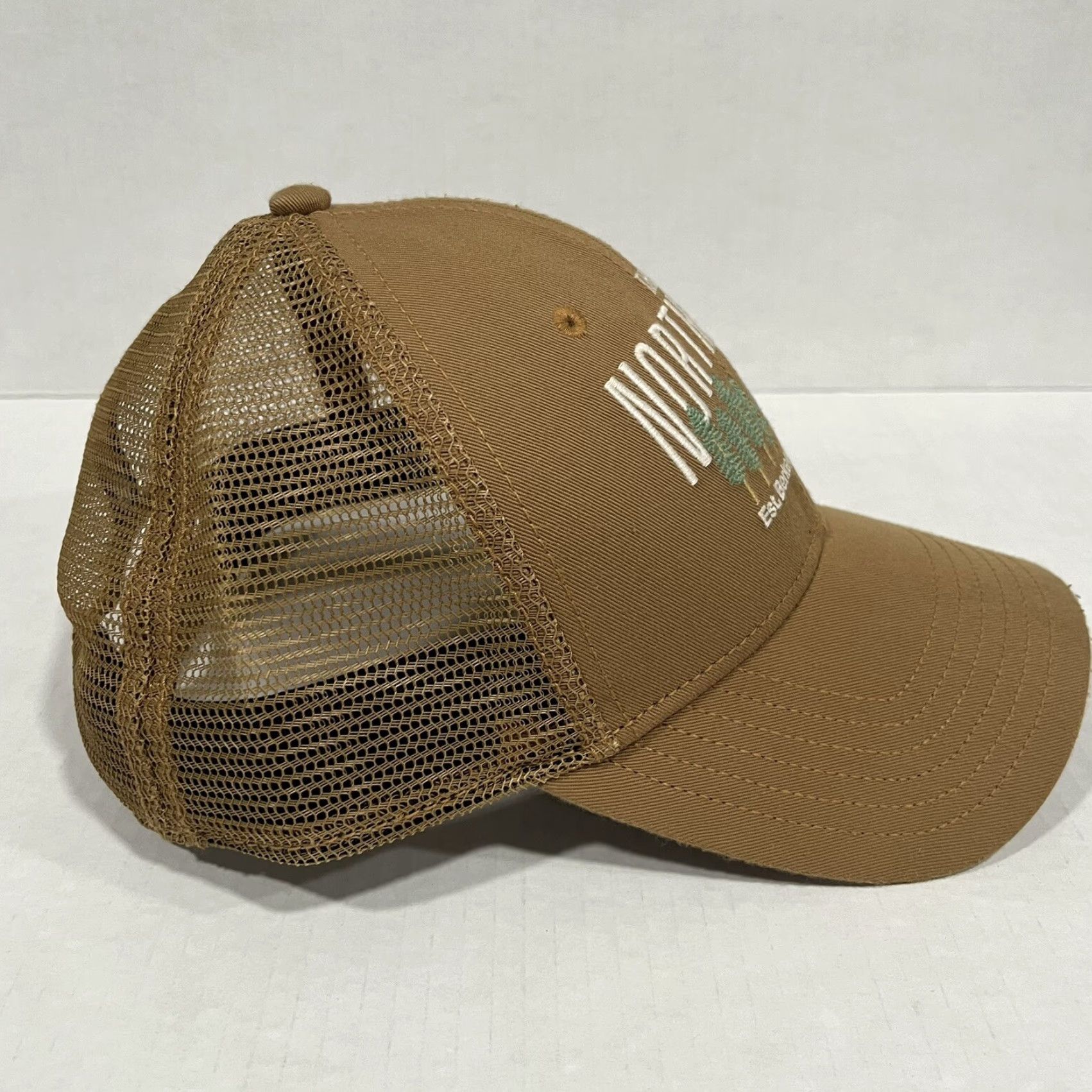 The North Face The North Face Hat Snapback Trucker Brown Tan Trees Embroidered Berkeley Men One Size Cad Brown 90s Dad Nature Outdoor USA Size ONE SIZE - 5 Thumbnail