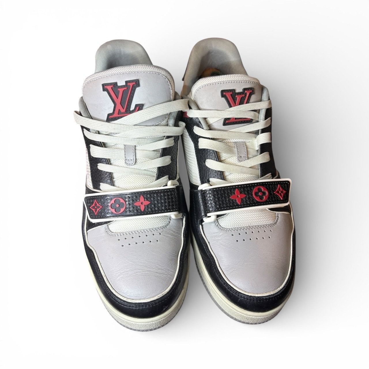 Louis Vuitton Louis Vuitton Trainer Strap Black Grey Red 1AC4ZU | Size 7LV Size US 8 / EU 41 - 6 Thumbnail