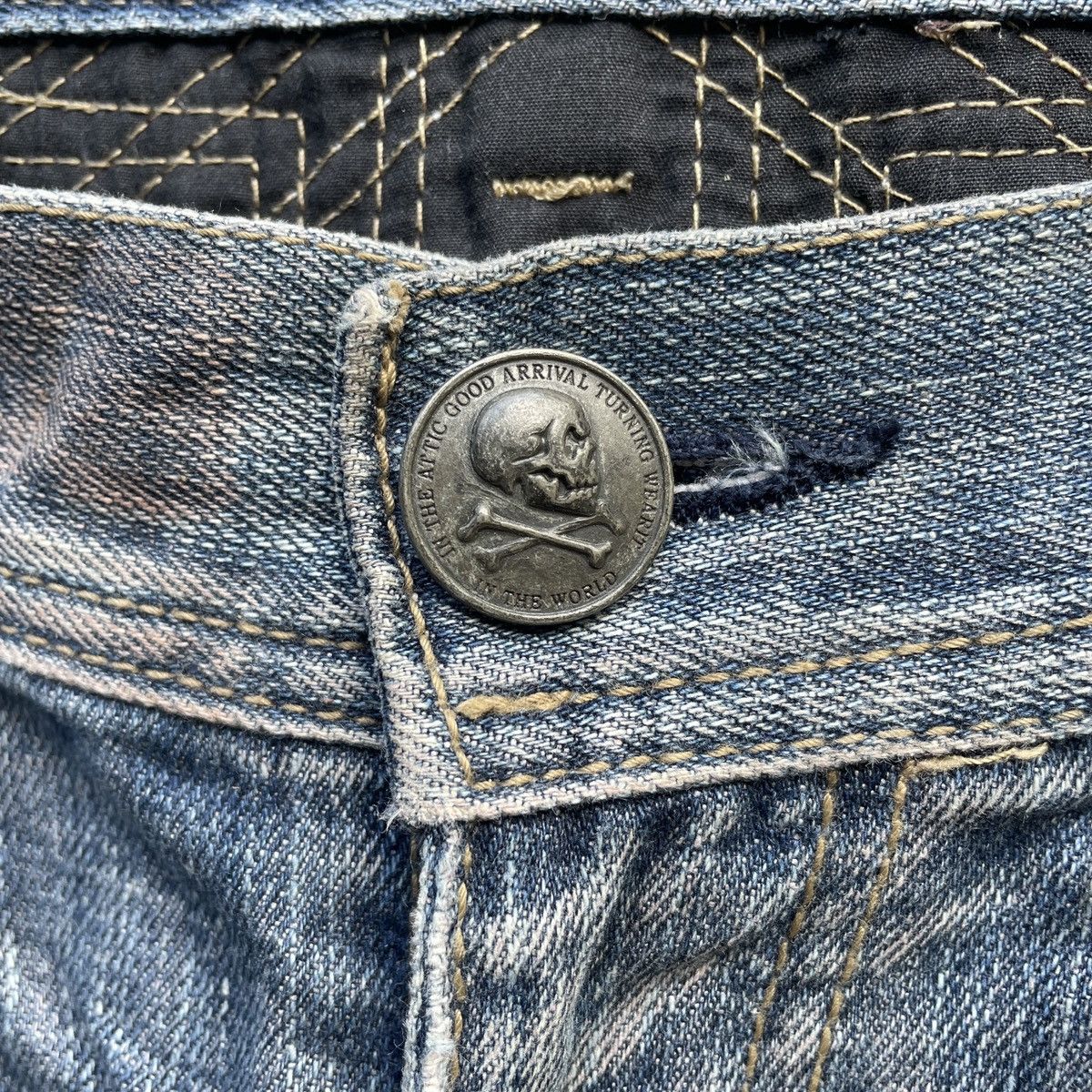 In The Attic Vintage In The Attic Japan Punk Distressed Jeans Faded Pants Size US 33 - 7 Thumbnail