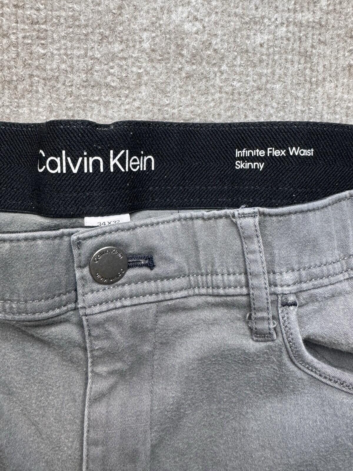 Calvin Klein Calvin Klein Skinny Infinite Flex Waist Gray Casual Pant 754 Size US 34 / EU 50 - 5 Thumbnail