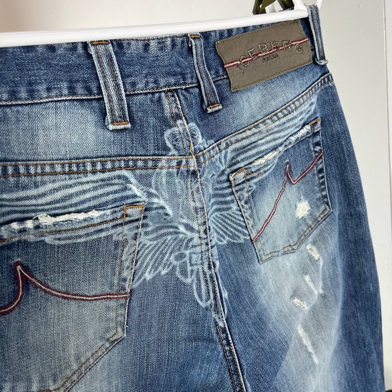 Iceberg Rare Vintage Iceberg Denim Pants Baggy Jeans Big Print Size US 32 / EU 48 - 4 Thumbnail