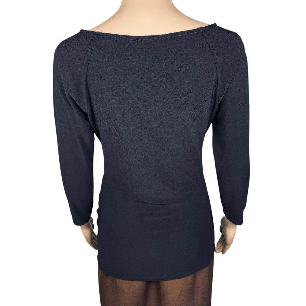 Joseph Ribkoff Joseph Ribkoff Black Zip Sleeve Top Size 8 Size M / US 6-8 / IT 42-44 - 4 Thumbnail