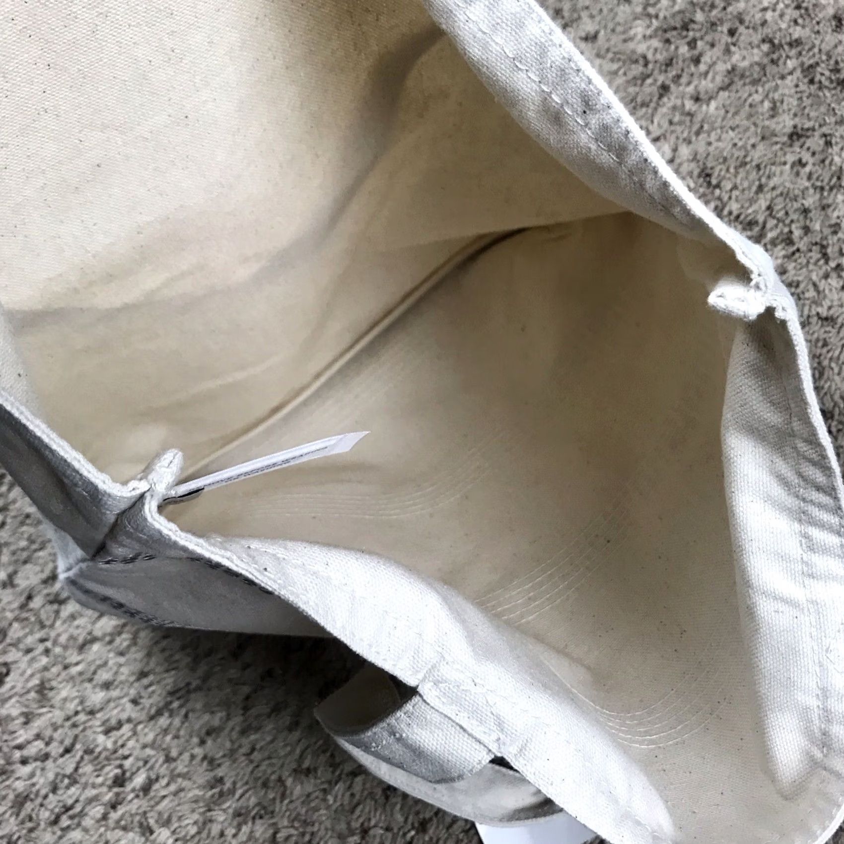 Ann Taylor Ann Taylor Loft Beige Silver Sequence Tote Bag 14x14 Shopping Beach Stylish Womens Size ONE SIZE - 7 Thumbnail