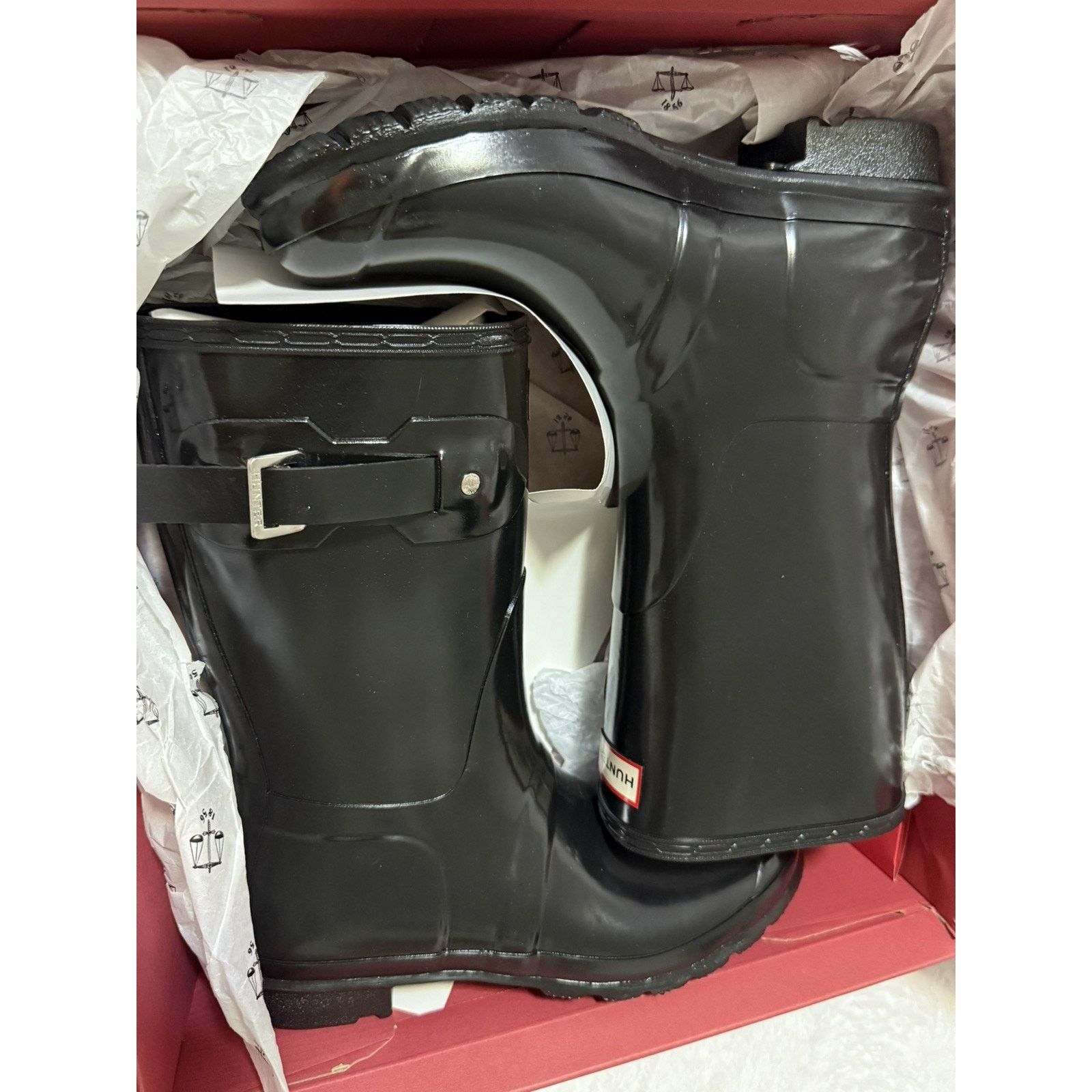 Hunter HUNTER Original Short Gloss Black Women Rainboot Size 9 Size US 9 / IT 39 - 3 Thumbnail