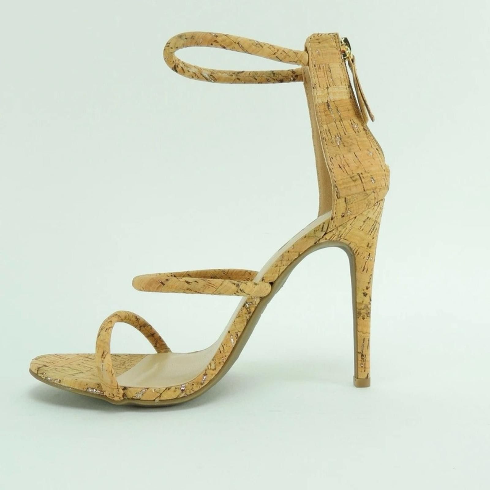 Bebe Bebe Berdine G Tan Gold Cork Women's Sandals Size 8.5 Size US 8.5 / IT 38.5 - 1 Thumbnail