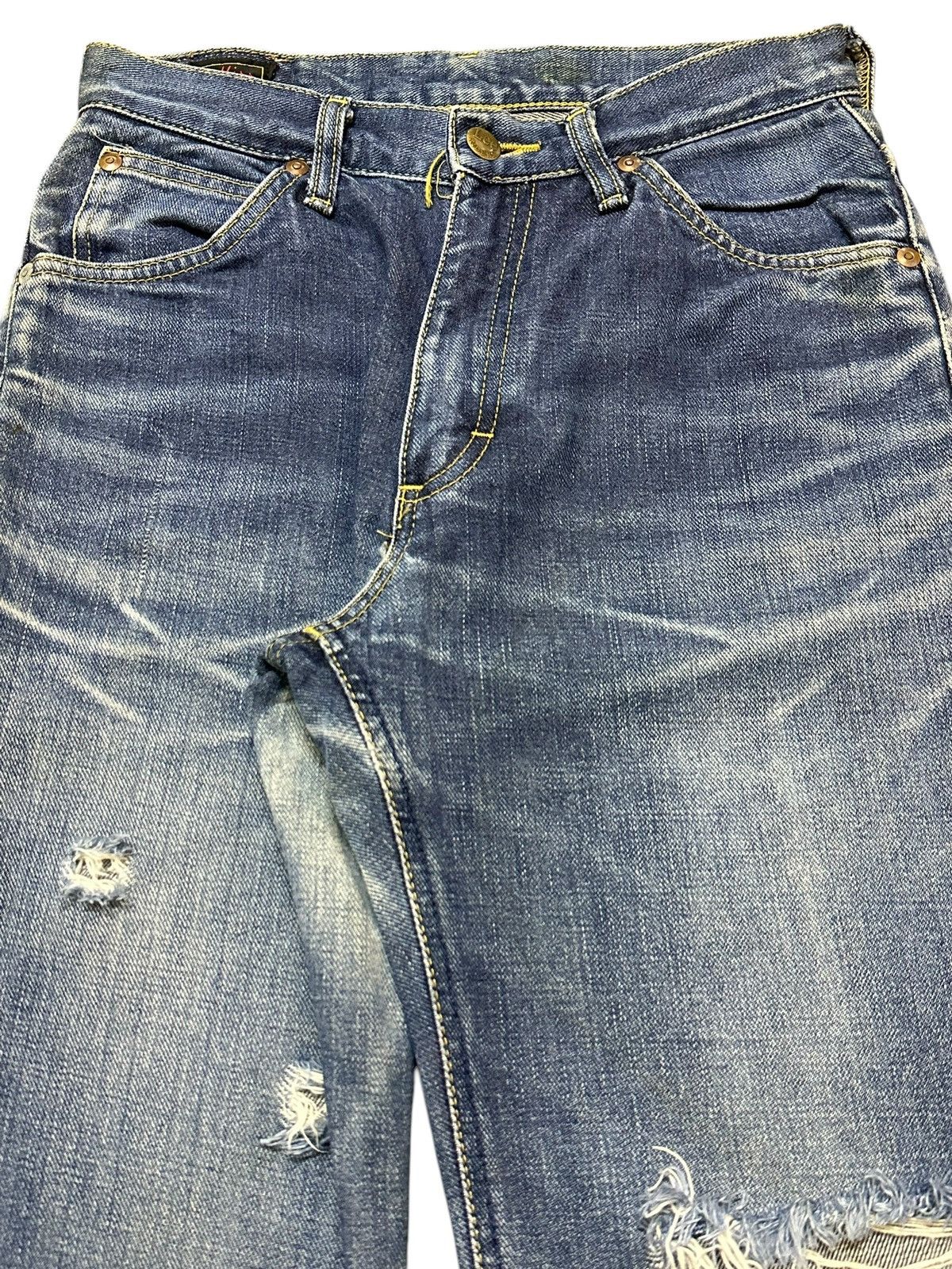Lee Vintage 90s Lee Riders Faded Wash Distressed Bootcut Jeans Size 26" / US 2 / IT 38 - 4 Thumbnail