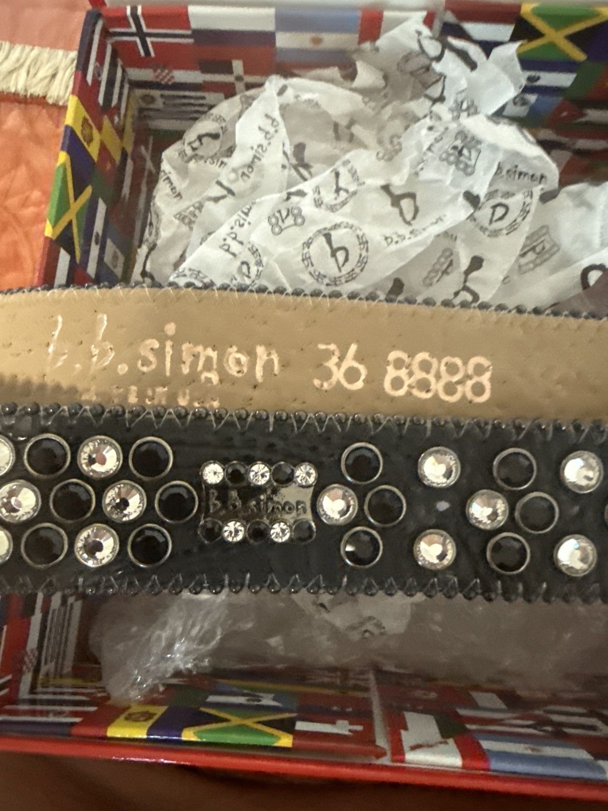 B.B. Simon B.B Simon 8 Ball Belt Size 36 - 7 Thumbnail