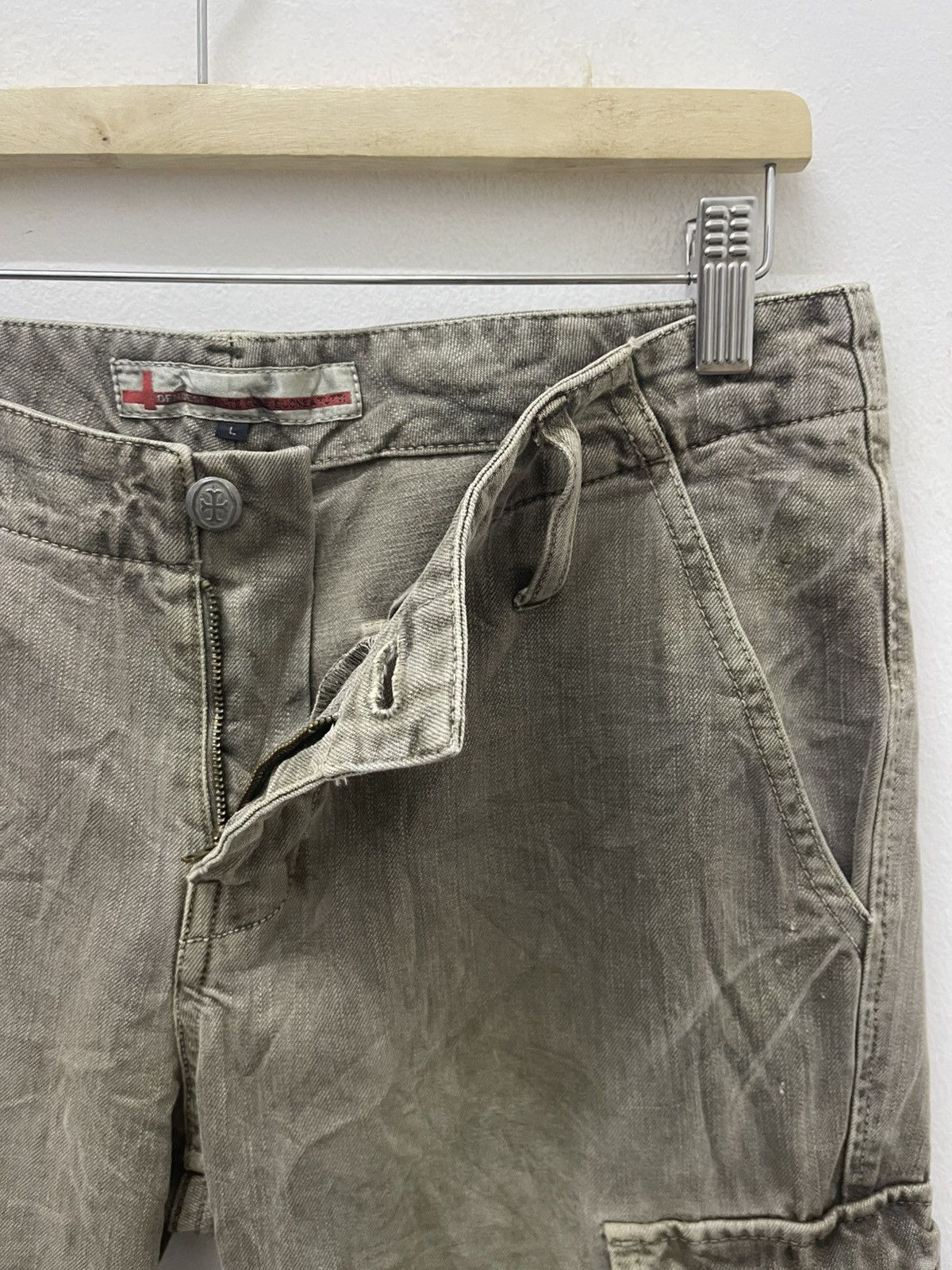 Le Grande Bleu (L.G.B.) Rare Vintage GENOESE Flare Tactical Cargo Style Size US 31 - 5 Thumbnail