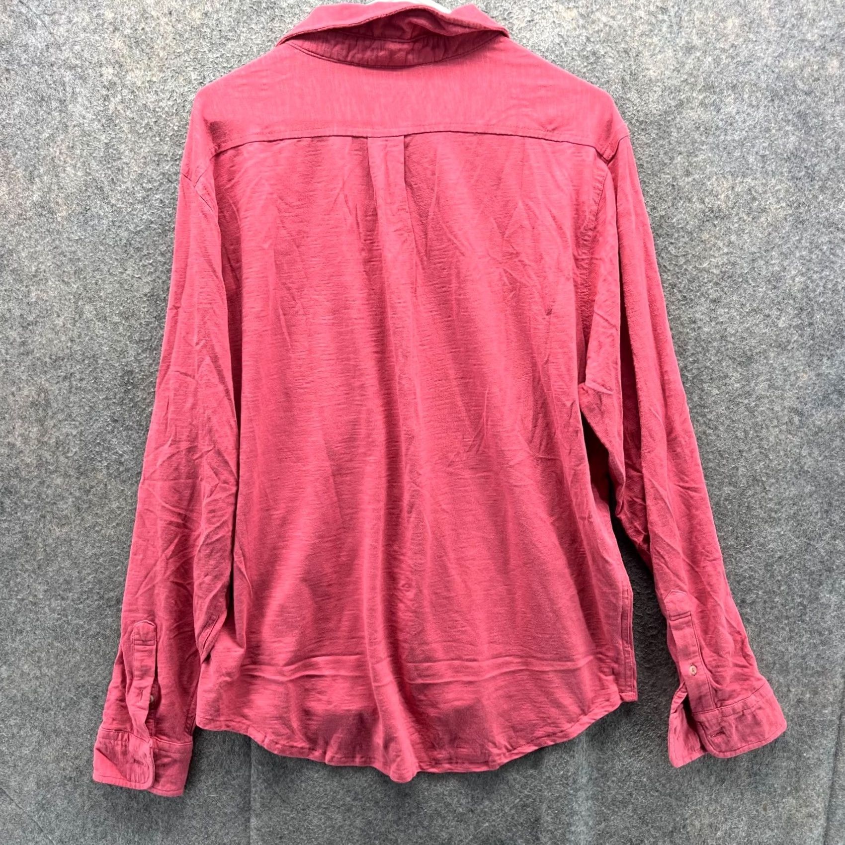 J.Crew J Crew Shirt Mens Large Coral Pink Button Down Preppy Dress Classic Fit Cotton - Vintage Size 42R - 2 Thumbnail