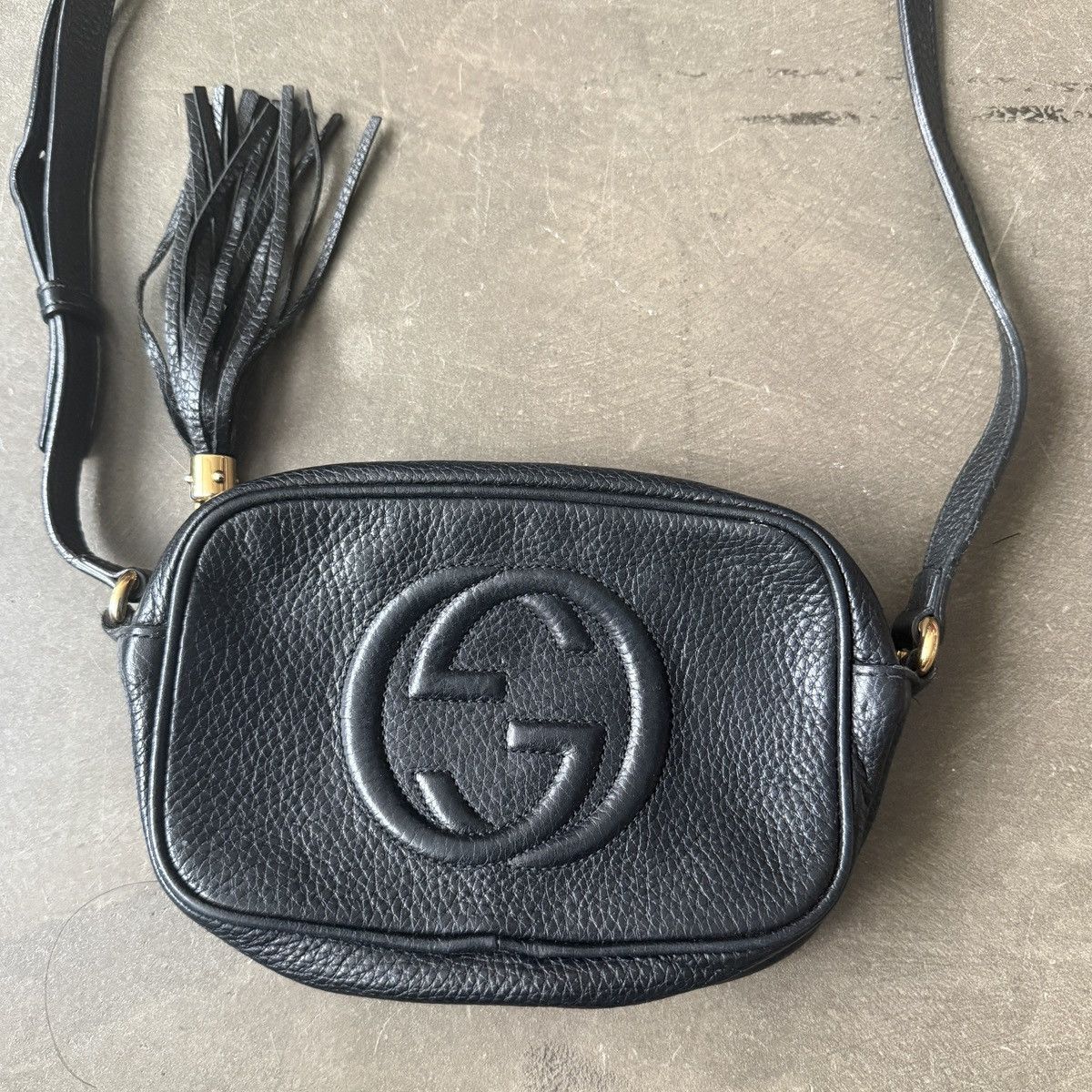 Gucci GUCCI BLACK LEATHER SOHO DISCO CAMERA BAG MINI Size ONE SIZE - 2 Thumbnail