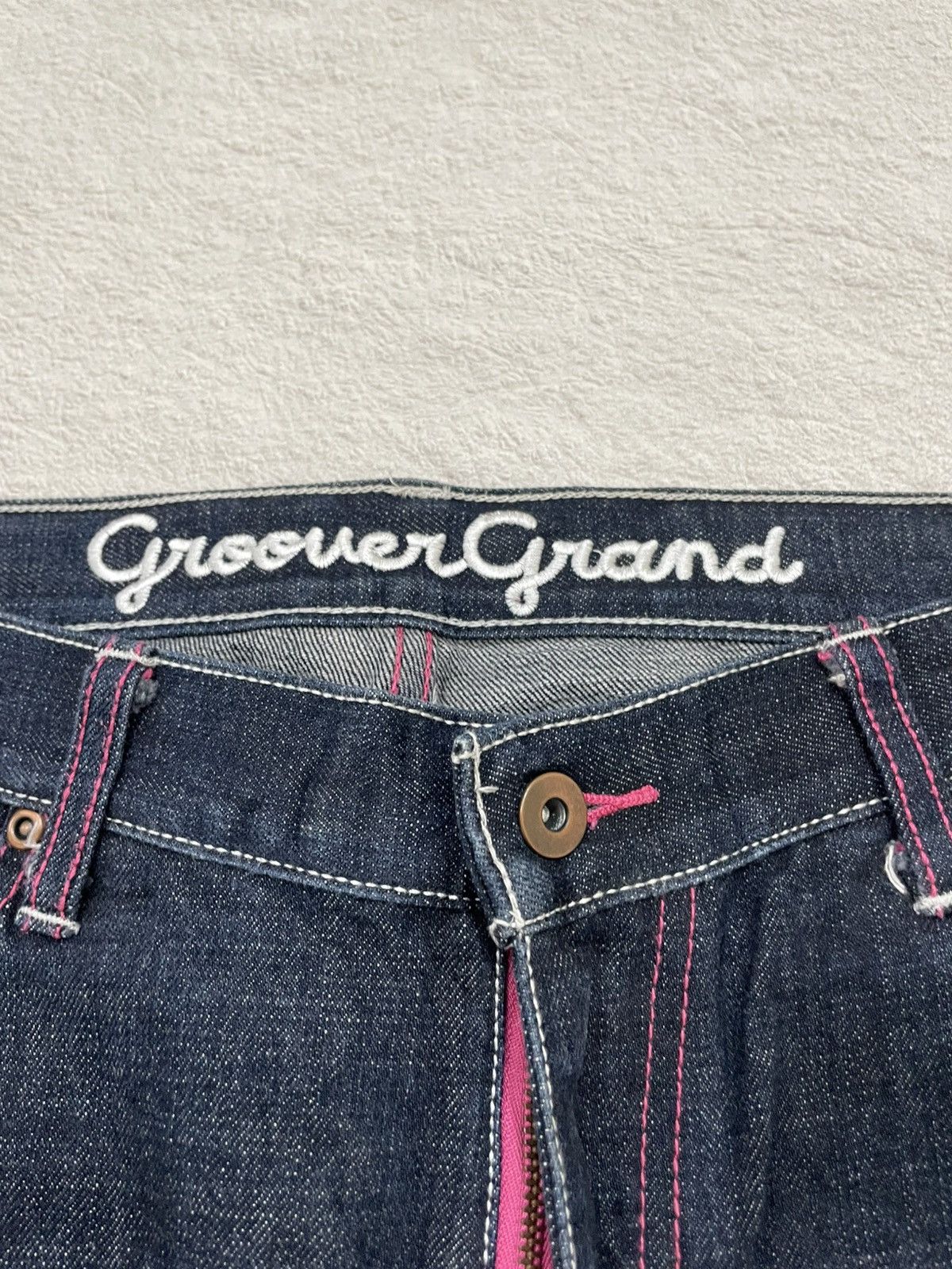 Japanese Brand 2000s Aries Denim Distressed Big Logo Y2K Size US 34 / EU 50 - 4 Thumbnail