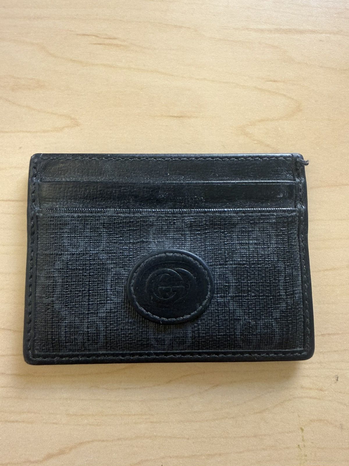 Gucci Gucci Black GG Canvas Card Holder / Wallet Size ONE SIZE - 1 Thumbnail