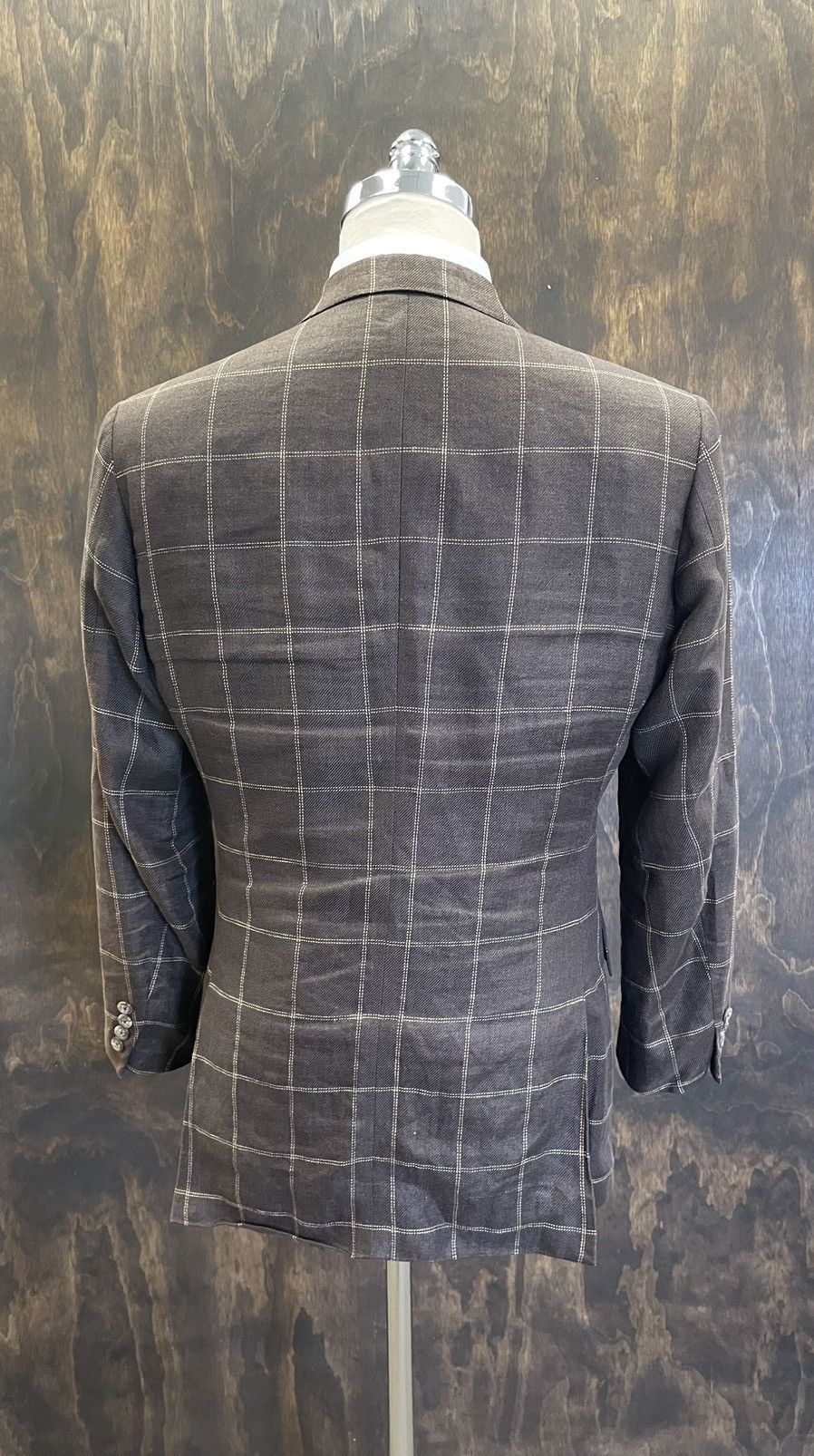 Polo Ralph Lauren × Vintage Windowpane Check Print Polo 2 Jacket Size 38R - 4 Thumbnail
