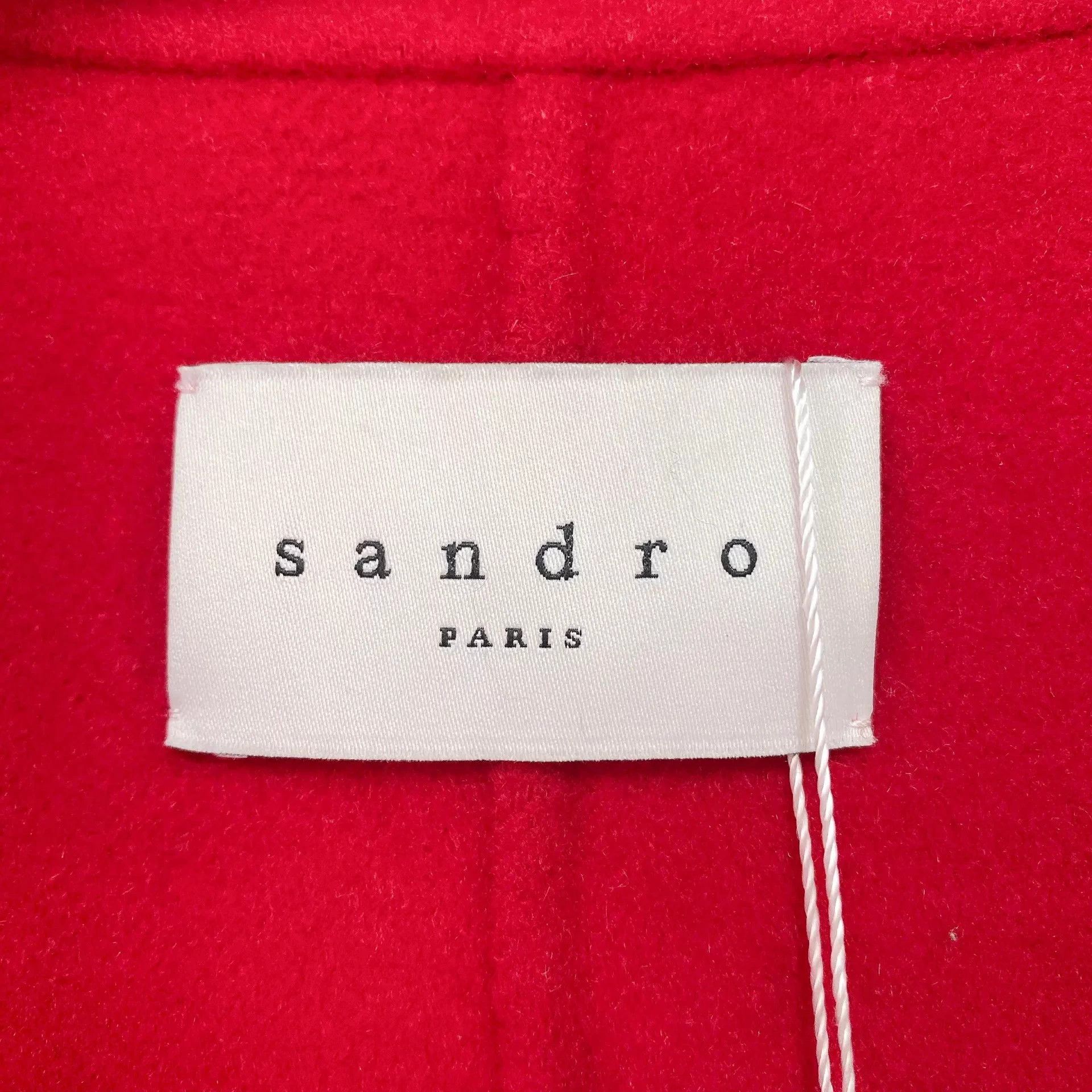 Sandro Sandro Red Wool Coat Size 36 Size XS / US 0-2 / IT 36-38 - 3 Thumbnail