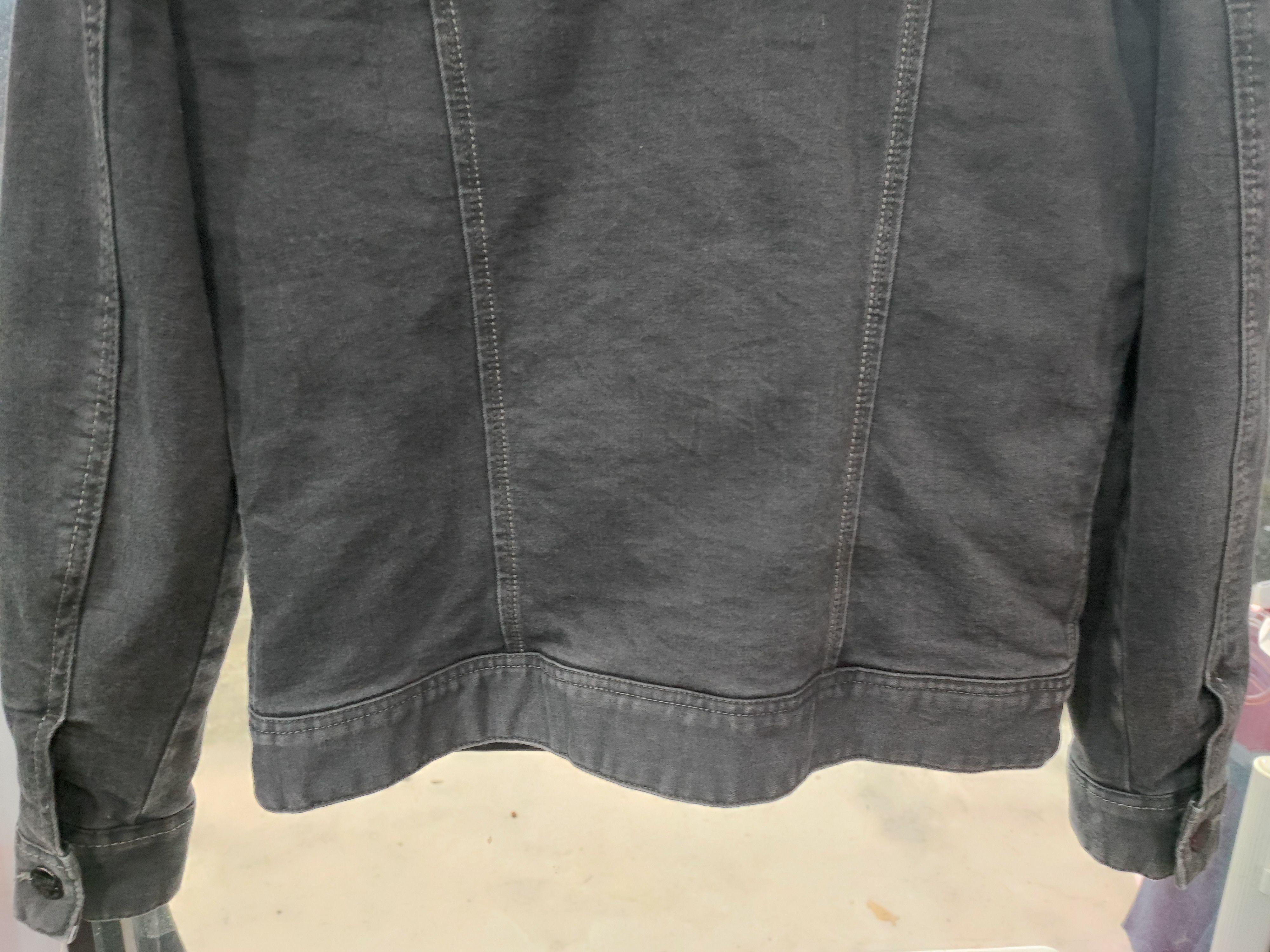Guess Guess Faded Black Denim Trucker Jacket Size US L / EU 52-54 / 3 - 14 Thumbnail